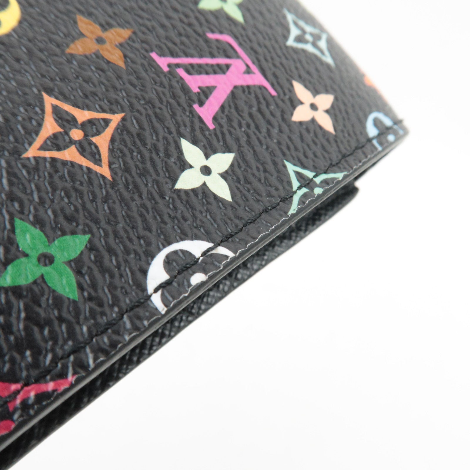 Louis Vuitton Monogram Multicolor Takashi Murakami Portefeuille Victorine Wallet Noir M14163