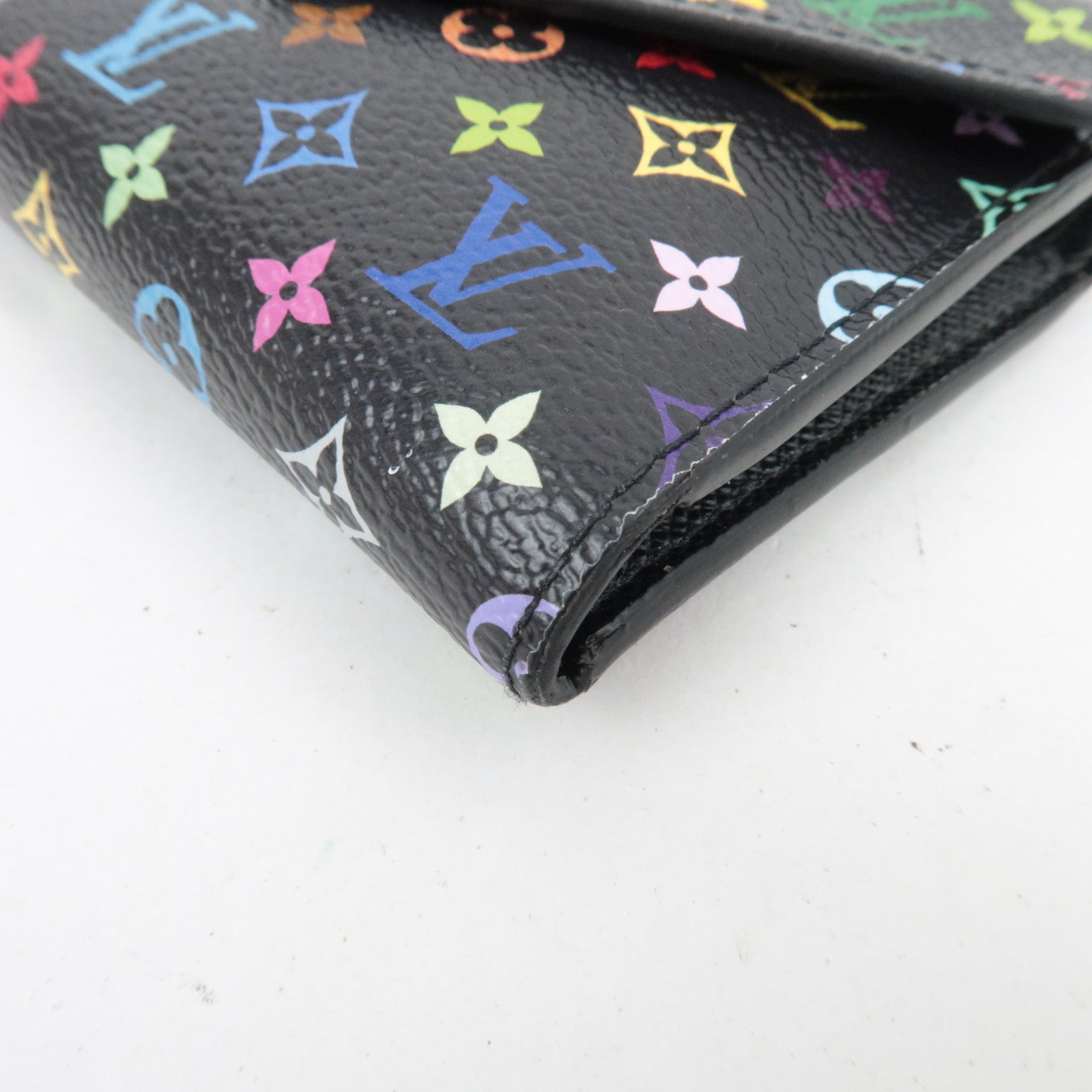 Louis Vuitton Monogram Multicolor Takashi Murakami Portefeuille Victorine Wallet Noir M14163