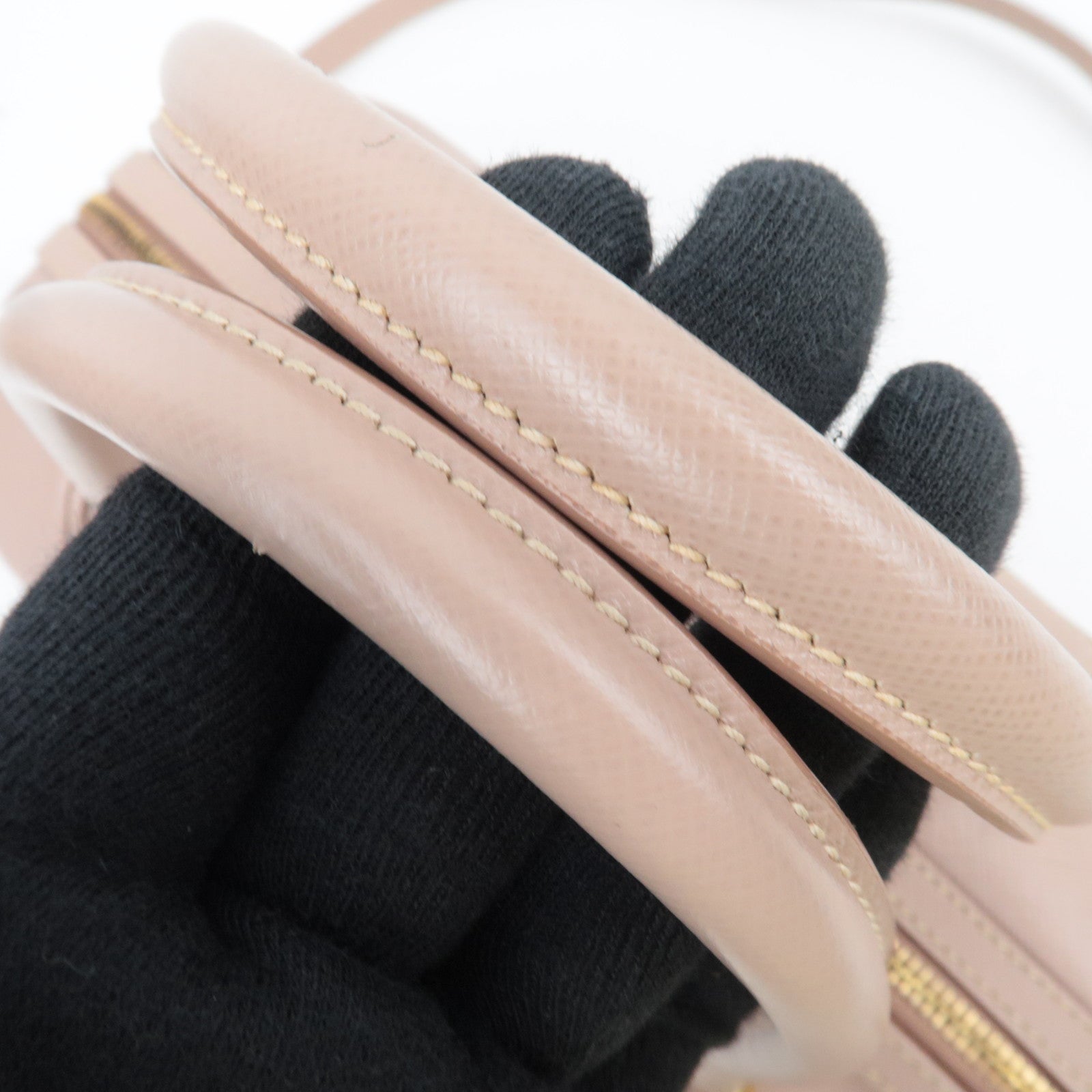 PRADA Galleria Saffiano Leather 2Way Small Boston Bag Pink Beige 1M1132