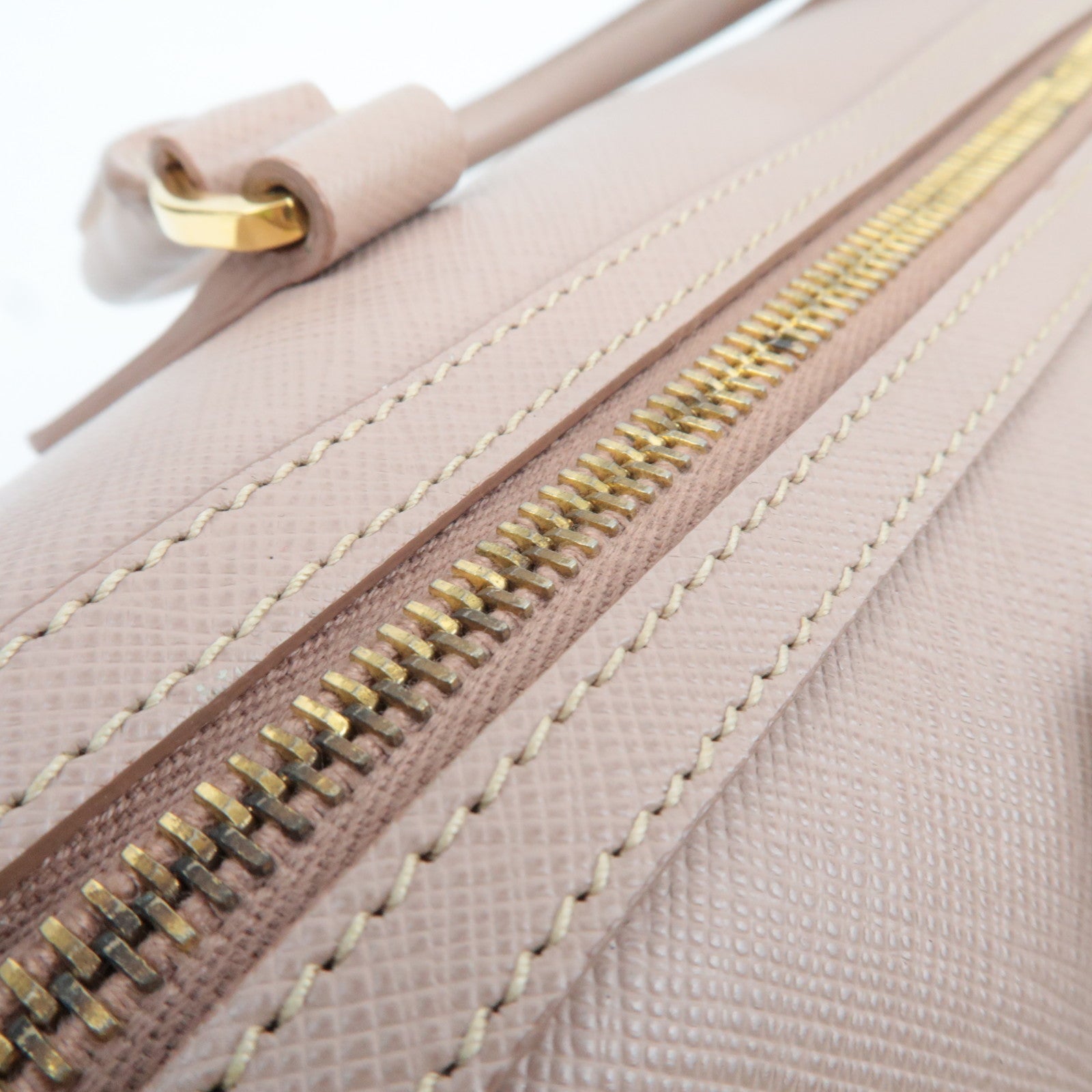 PRADA Galleria Saffiano Leather 2Way Small Boston Bag Pink Beige 1M1132