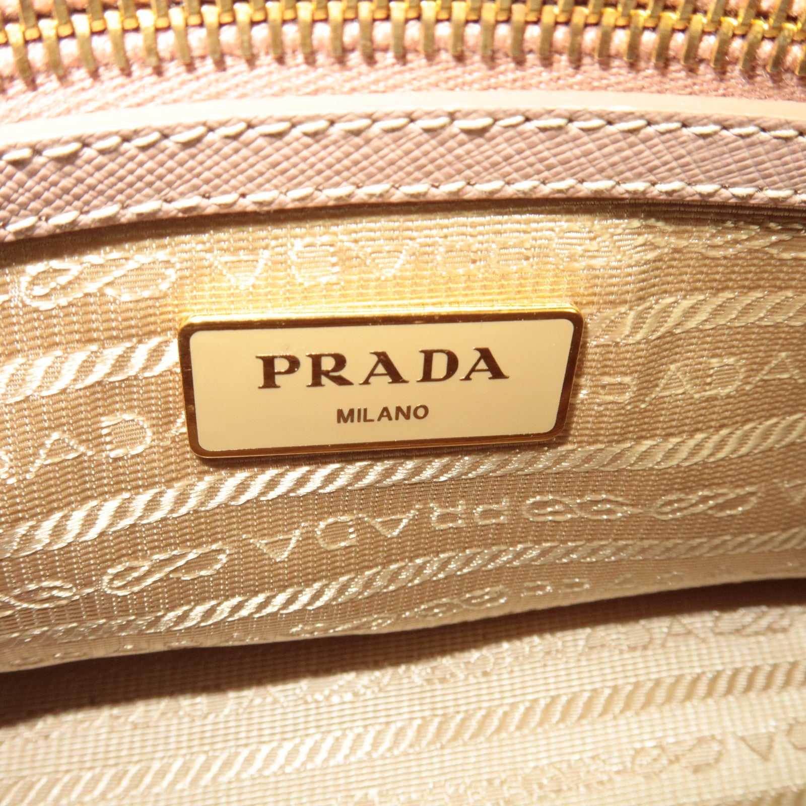 PRADA Galleria Saffiano Leather 2Way Small Boston Bag Pink Beige 1M1132
