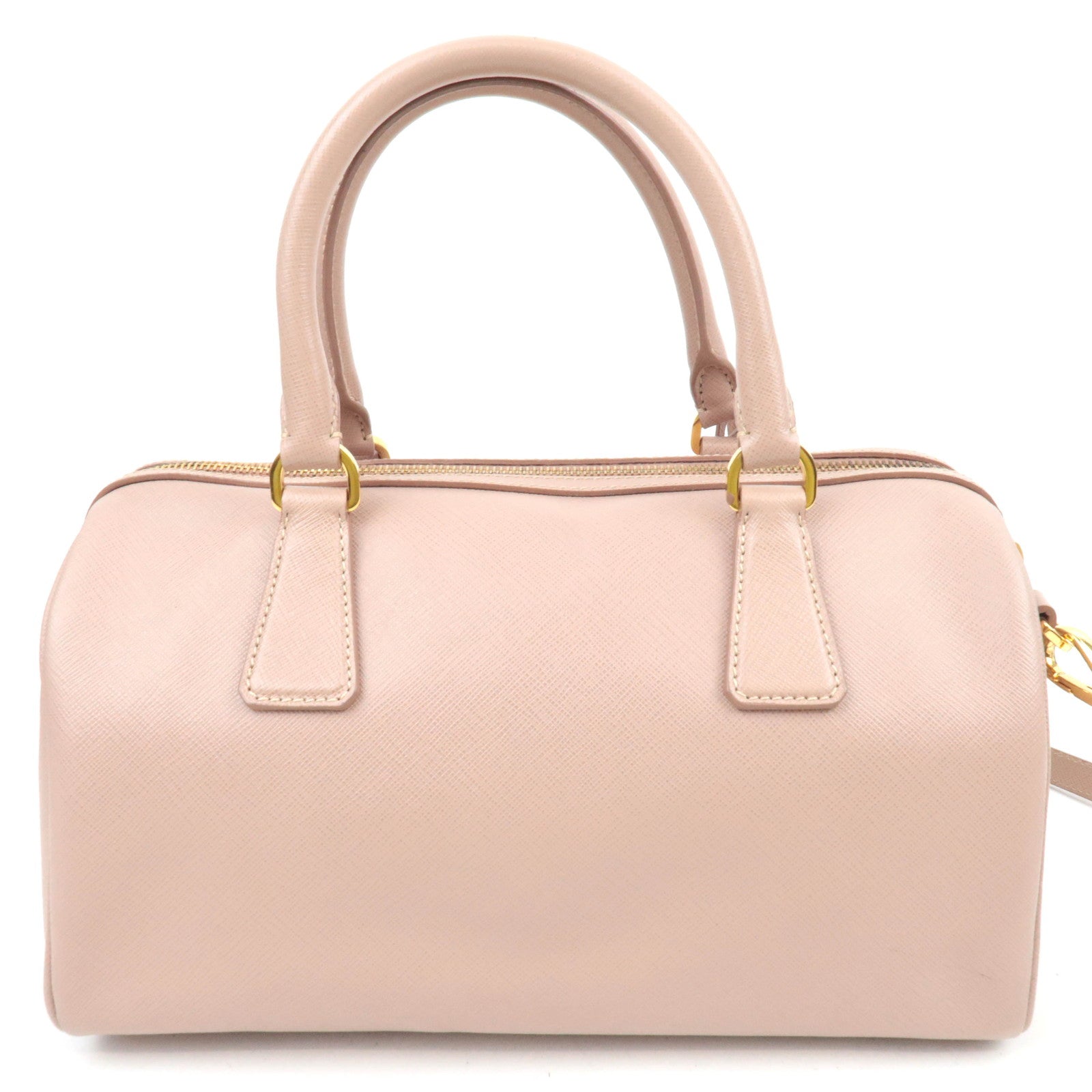 PRADA Galleria Saffiano Leather 2Way Small Boston Bag Pink Beige 1M1132