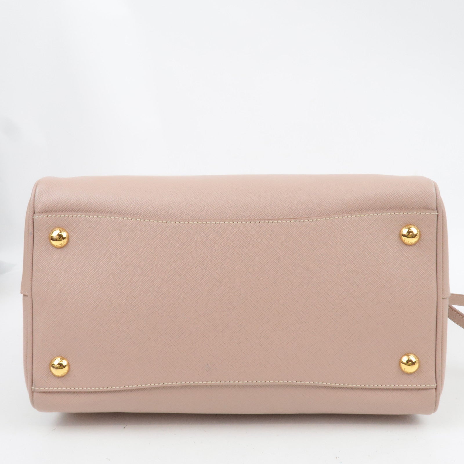 PRADA Galleria Saffiano Leather 2Way Small Boston Bag Pink Beige 1M1132