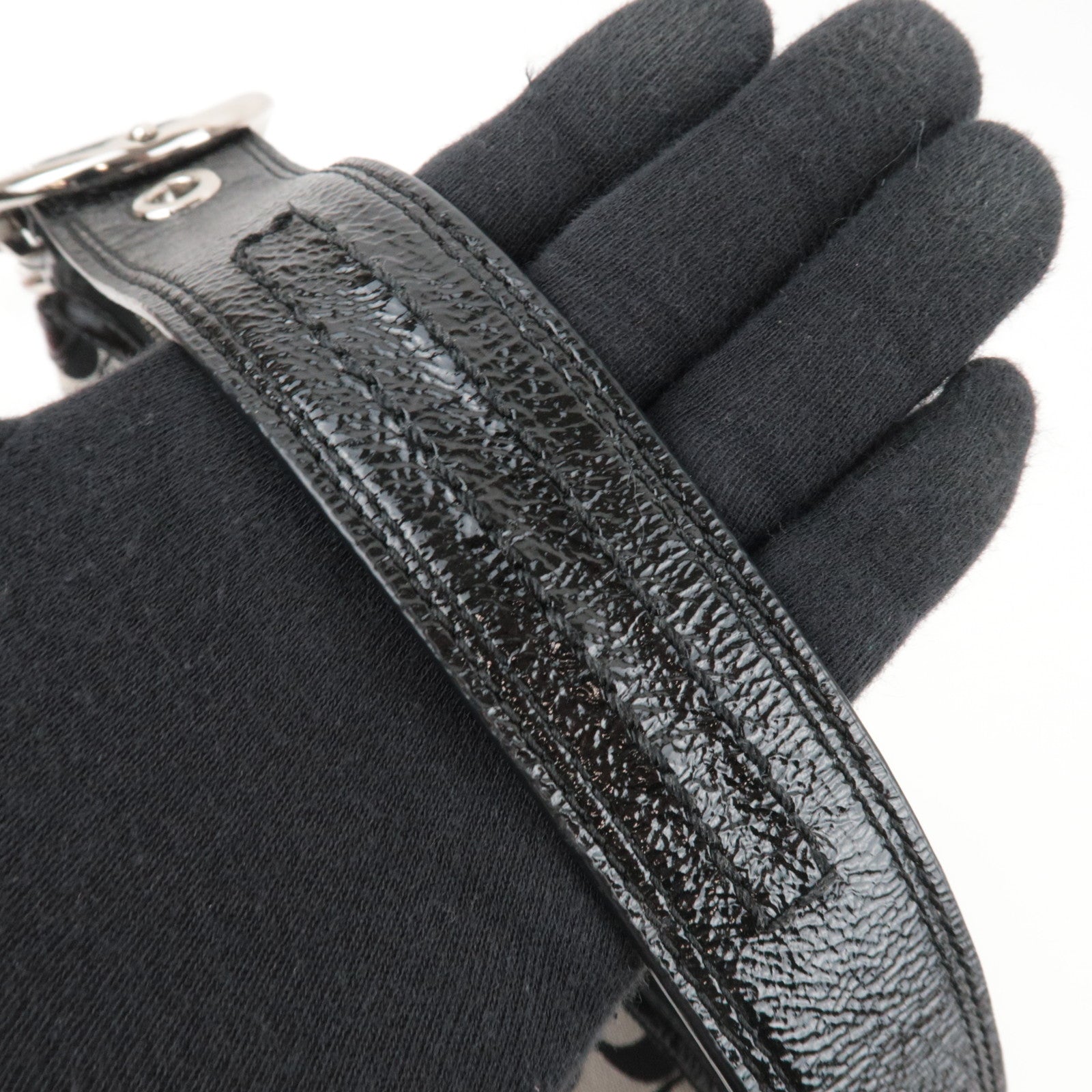 COACH Signature Canvas Leather Shoulder Bag Black White F13115