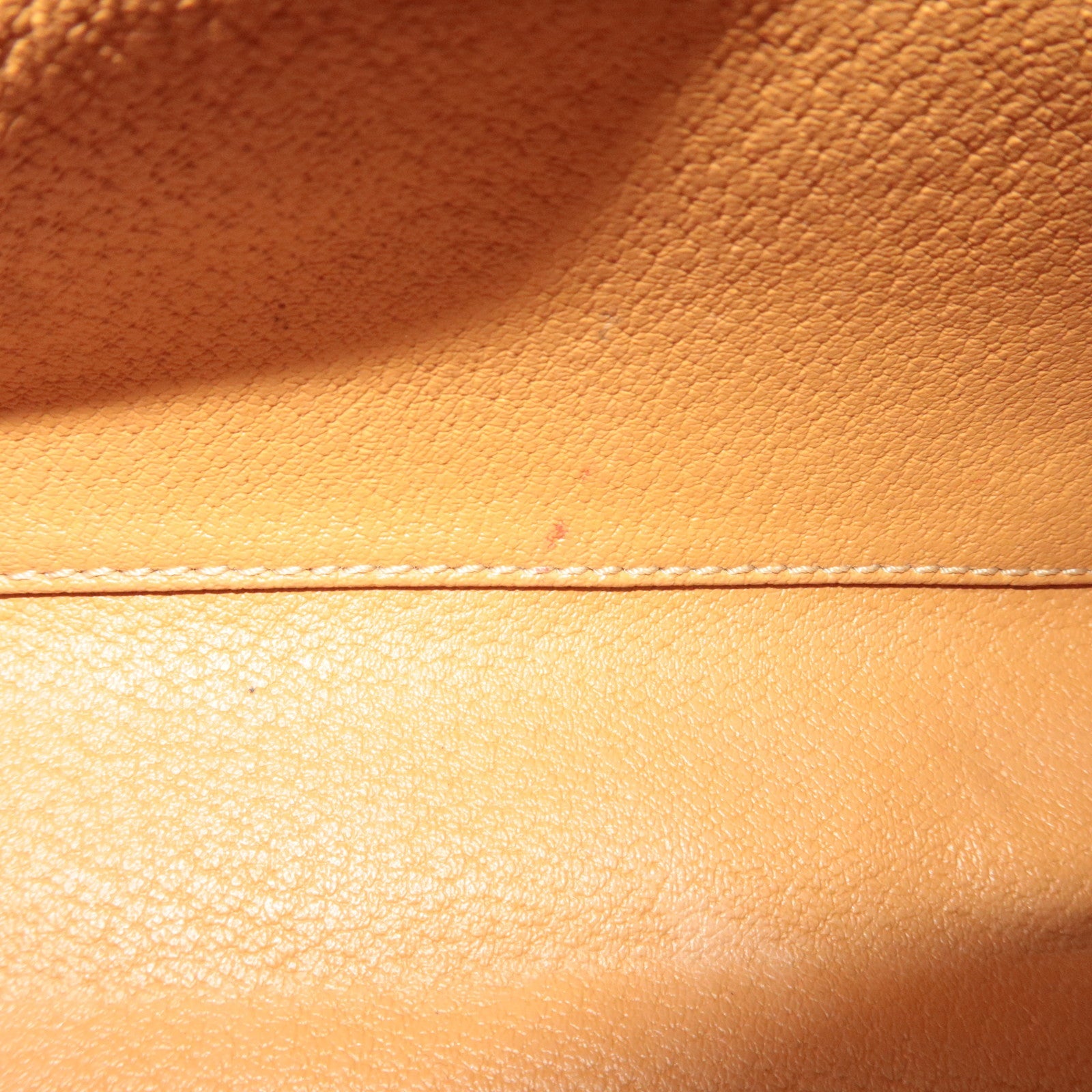 CELINE Macadam Canvas Leather Cosmetic Pouch Brown