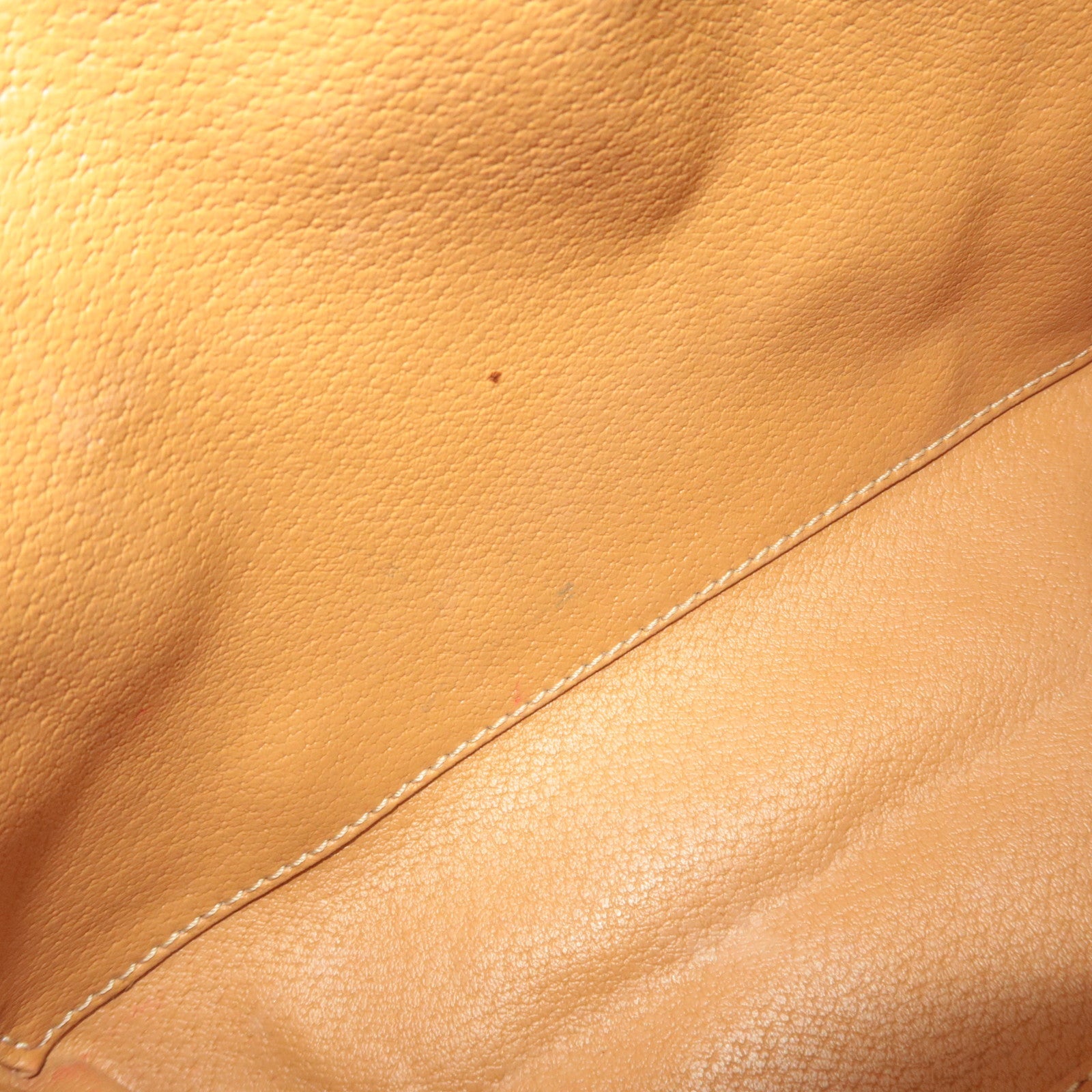 CELINE Macadam Canvas Leather Cosmetic Pouch Brown