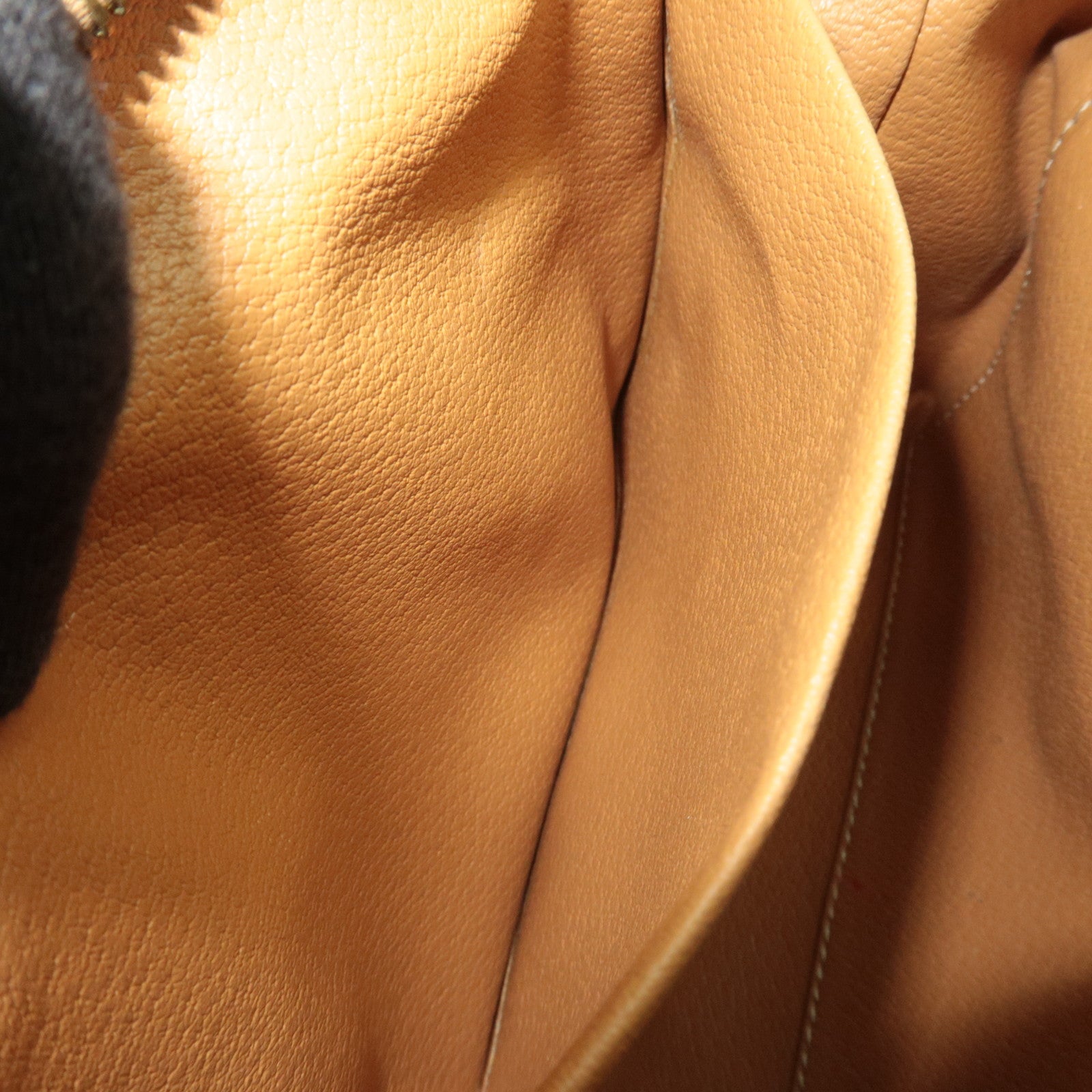 CELINE Macadam Canvas Leather Cosmetic Pouch Brown