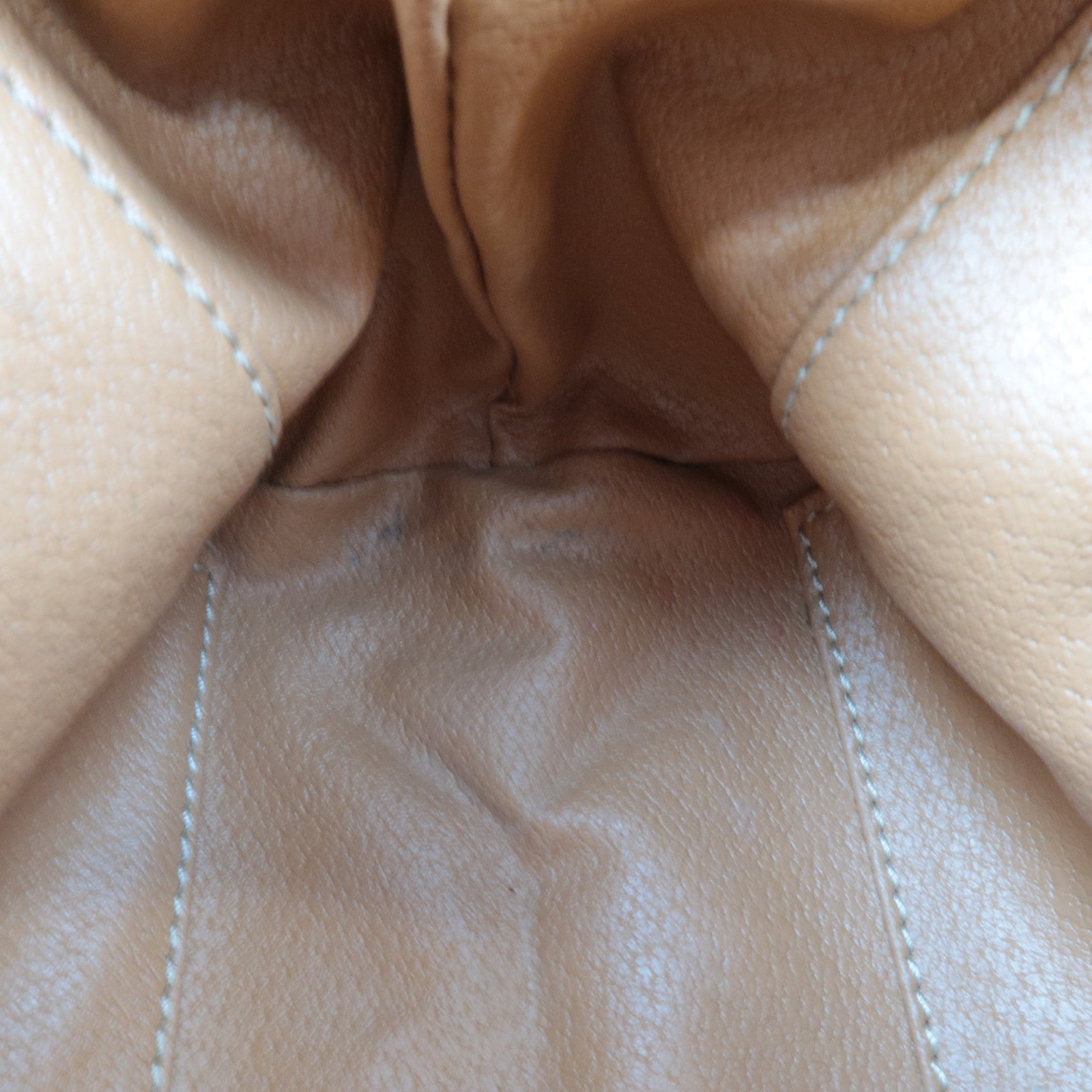 CELINE Macadam Canvas Leather Cosmetic Pouch Brown