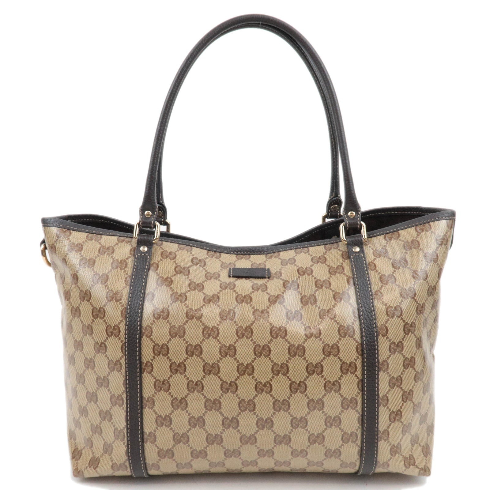 GUCCI GG Crystal Tote Bag Beige Brown86761