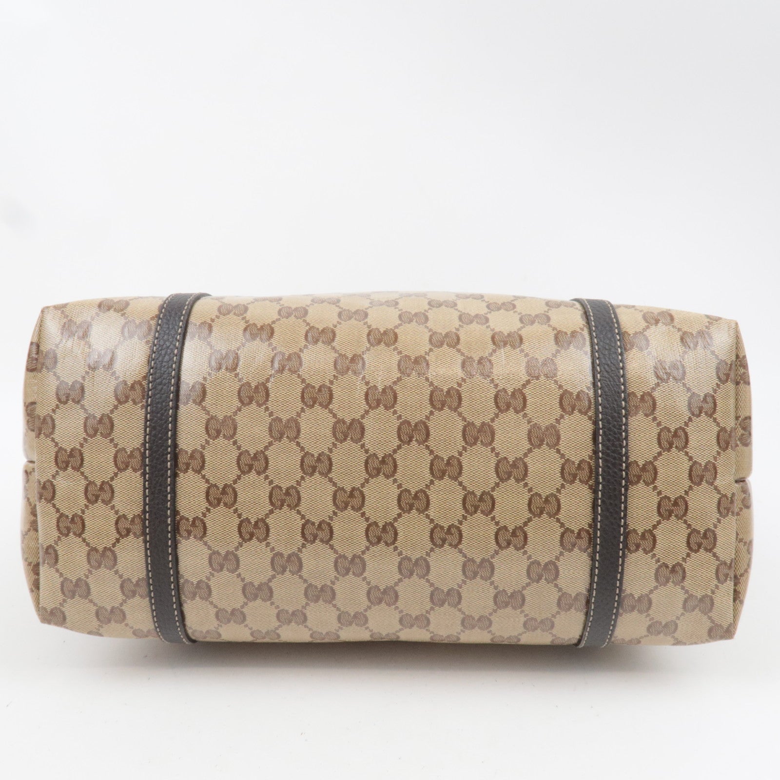 GUCCI GG Crystal Tote Bag Beige Brown