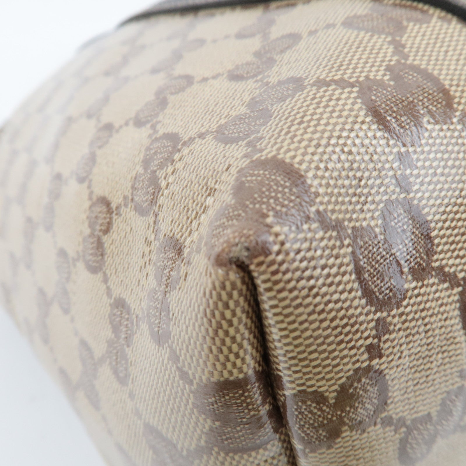 GUCCI GG Crystal Tote Bag Beige Brown