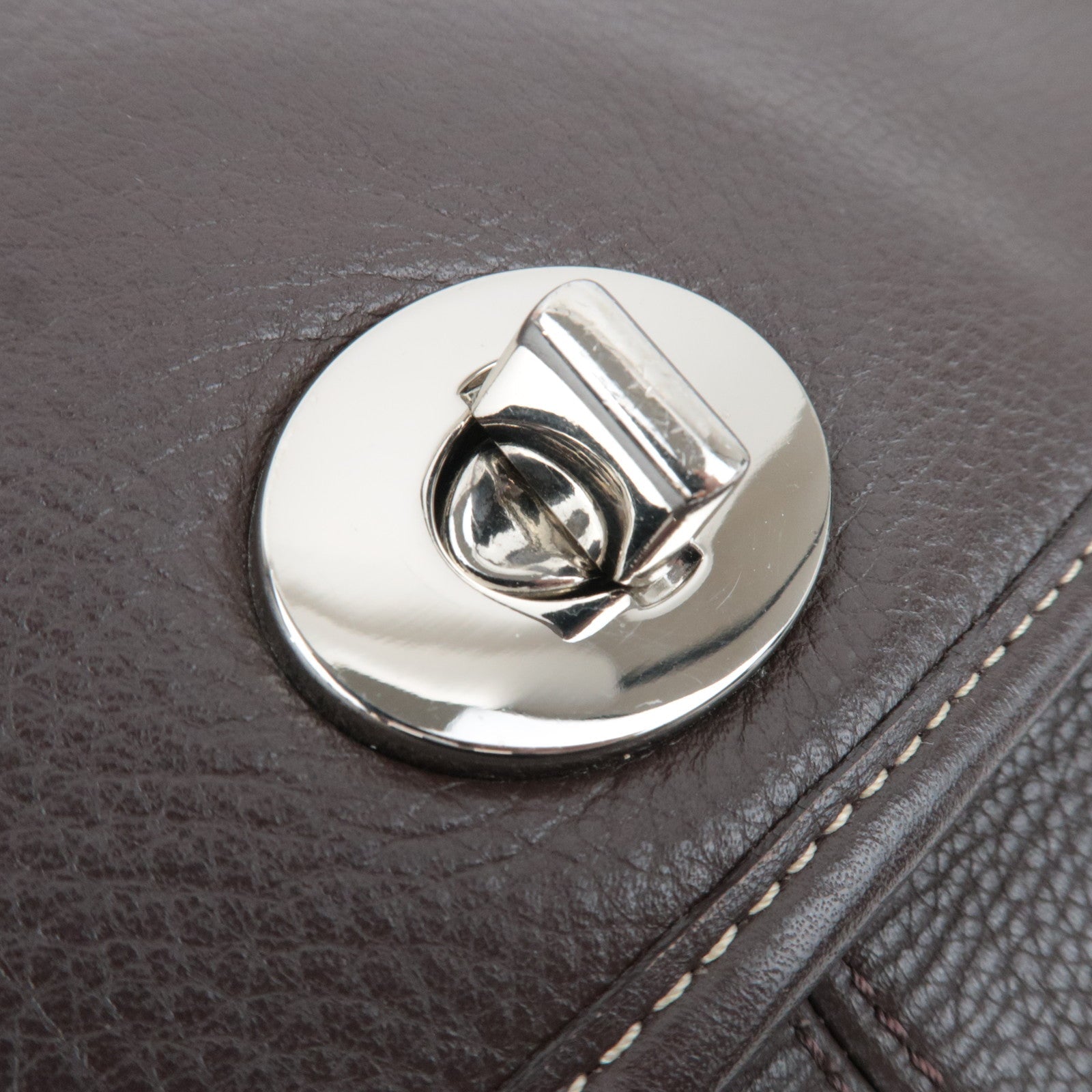 COACH Leather Shoulder Bag Brown F15170