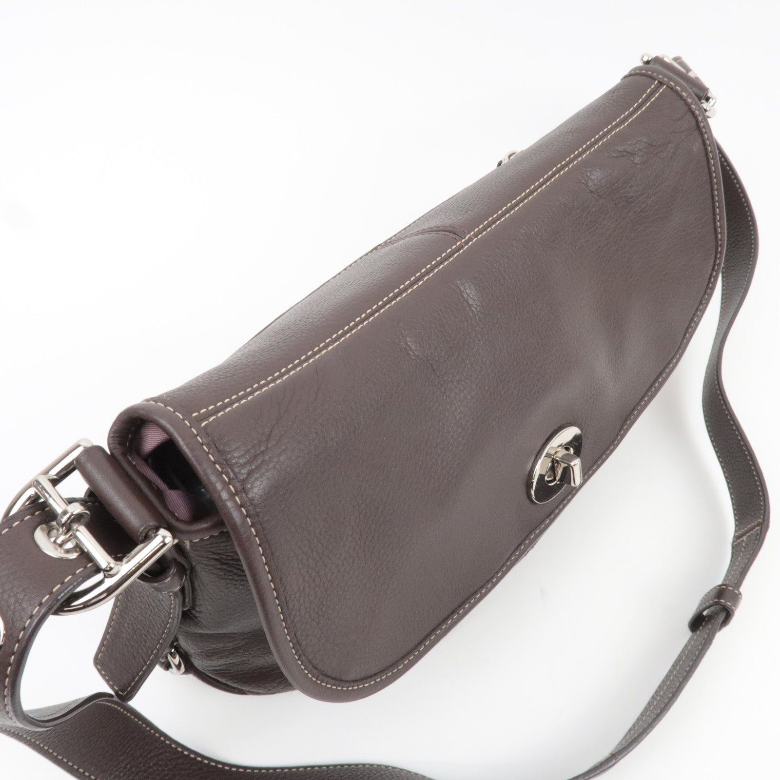 COACH Leather Shoulder Bag Brown F15170