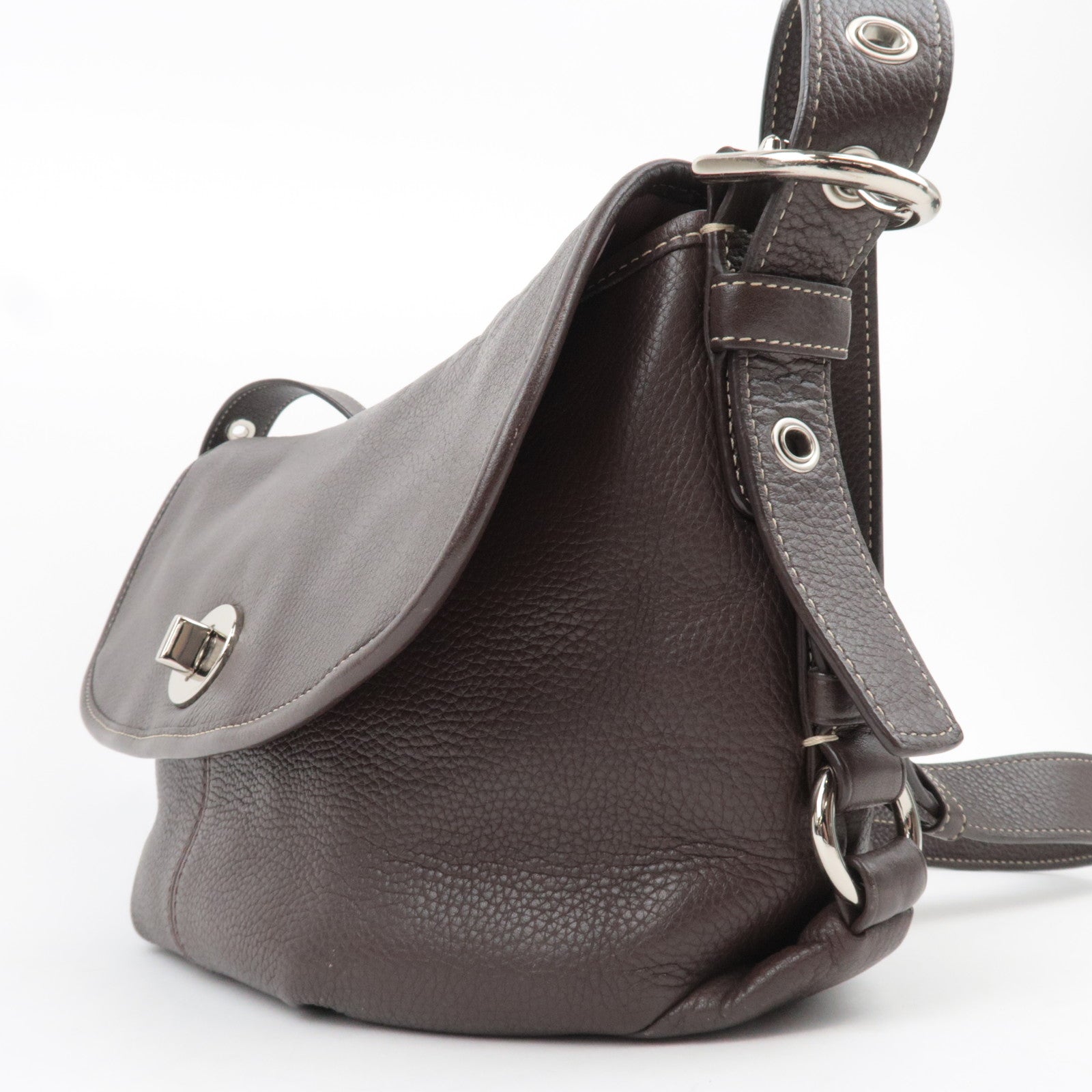 COACH Leather Shoulder Bag Brown F15170