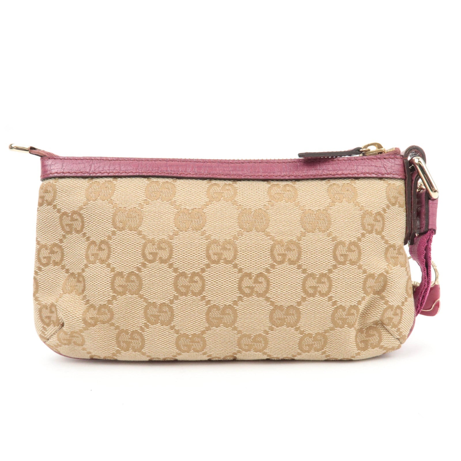 GUCCI GG Canvas Small Pouch Beige Pink 152507