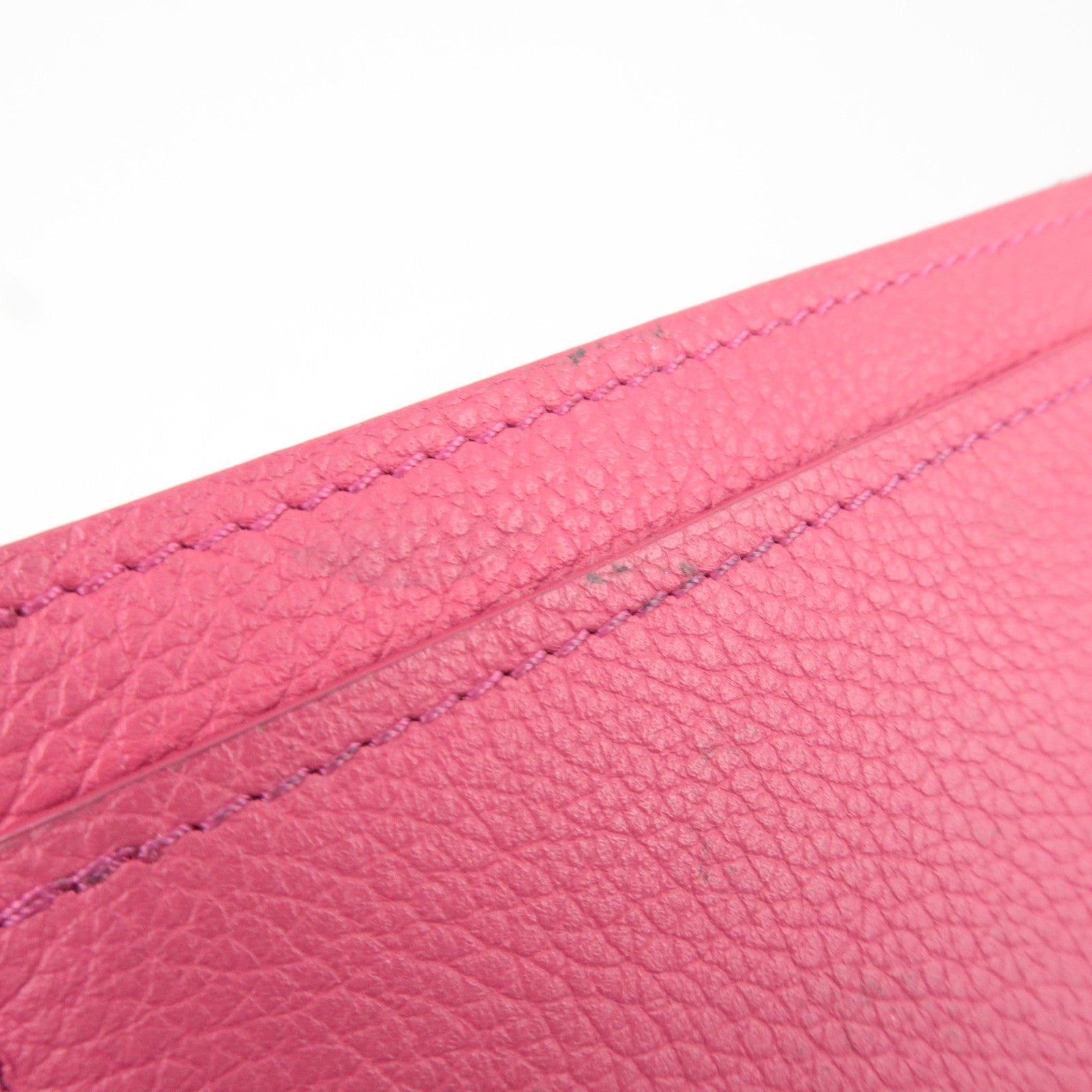 Louis Vuitton Porte Carte Lockme Leather Card Case Hot Pink