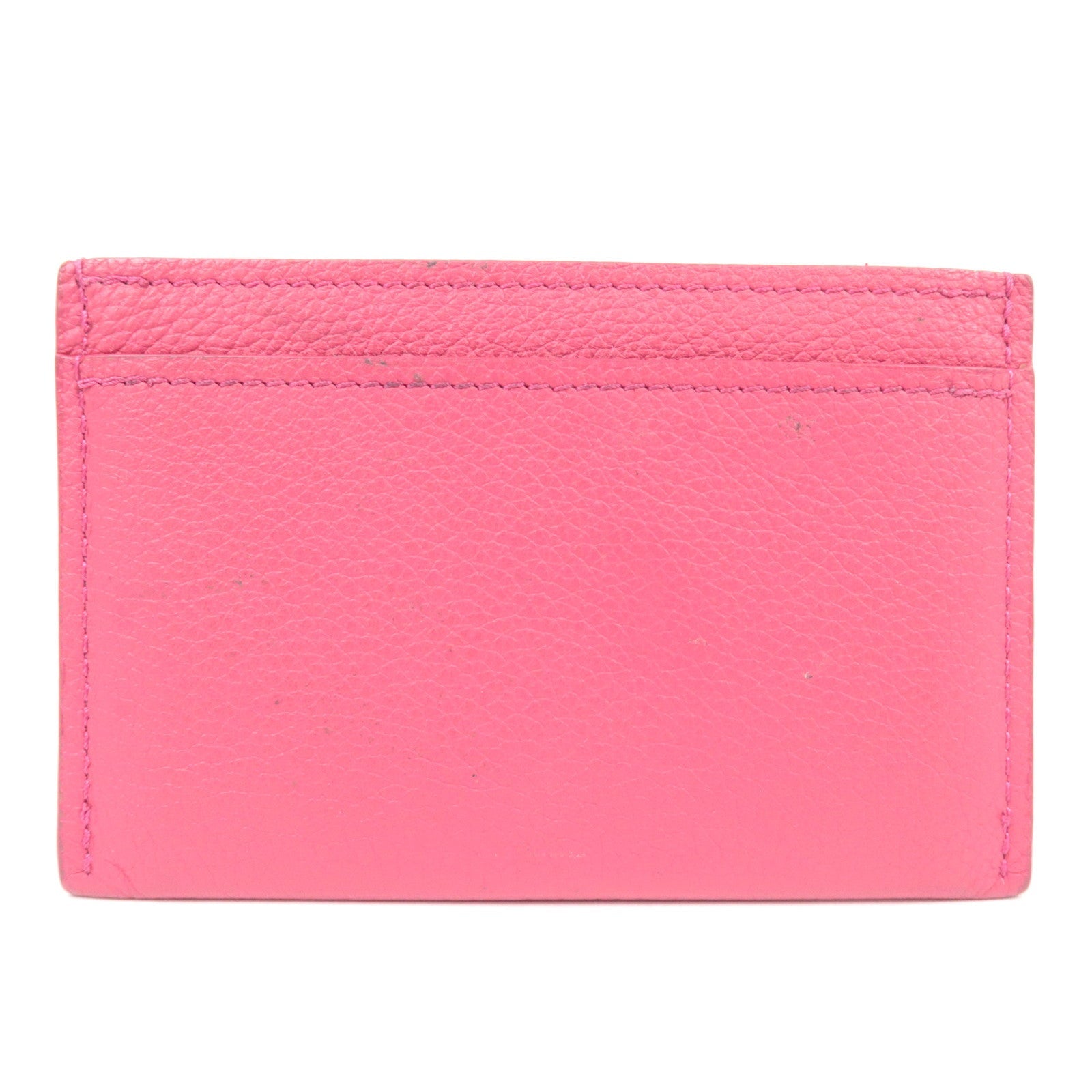 Louis Vuitton Porte Carte Lockme Leather Card Case Hot Pink