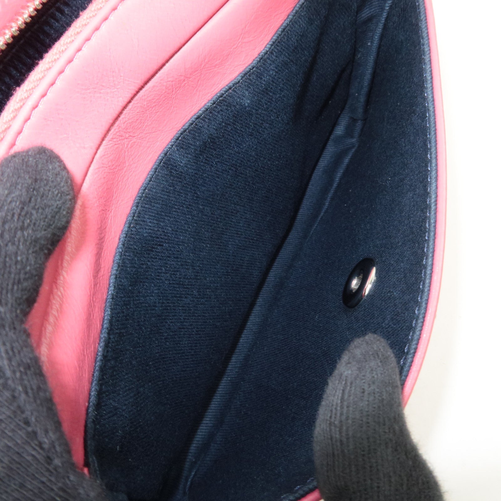 CHANEL Matelasse Calf Leather Chain Shoulder Bag Pink Silver HDW AS1315