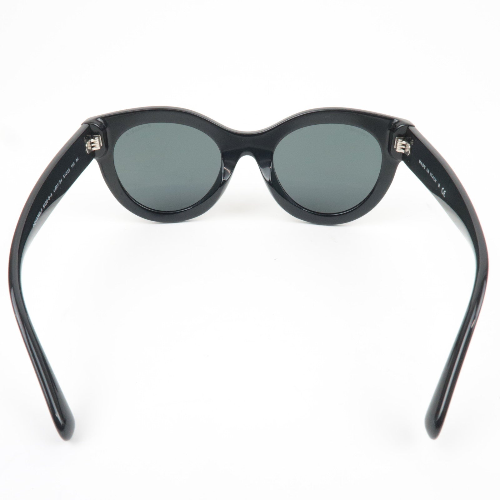 CHANEL Rhinestone Sunglasses 5420-B-A c.501/S4 51□23 140 3N Black