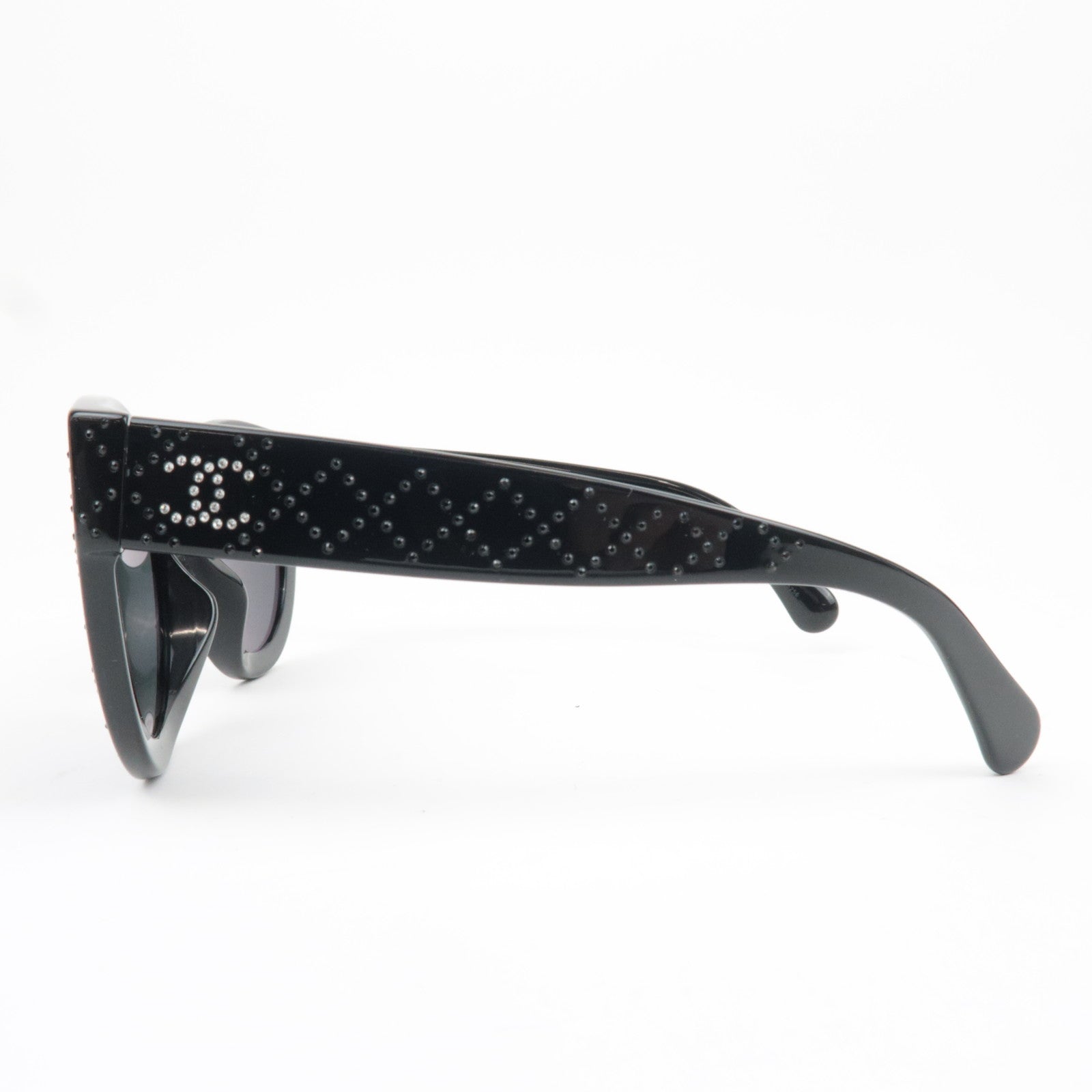 CHANEL Rhinestone Sunglasses 5420-B-A c.501/S4 51□23 140 3N Black