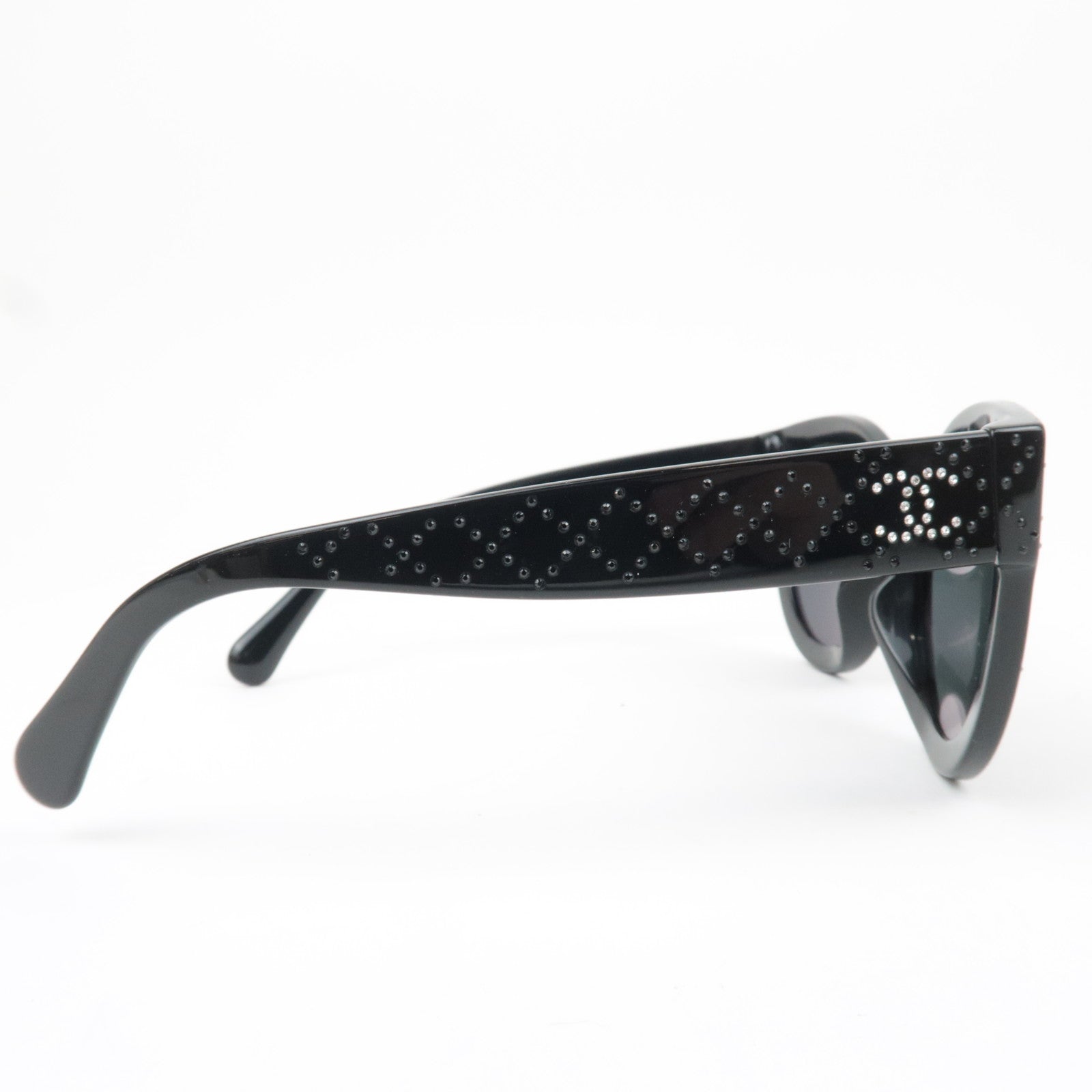 CHANEL Rhinestone Sunglasses 5420-B-A c.501/S4 51□23 140 3N Black