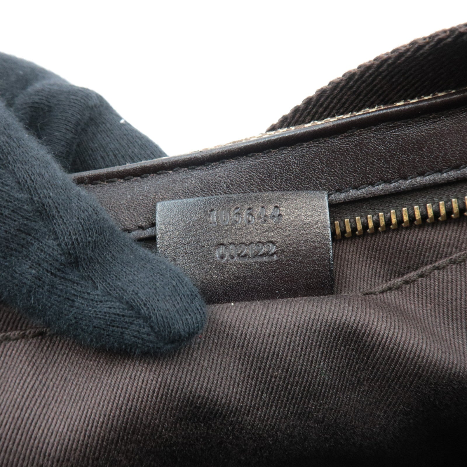 GUCCI Shoulder Bag GG Canvas Leather Beige Brown 106644