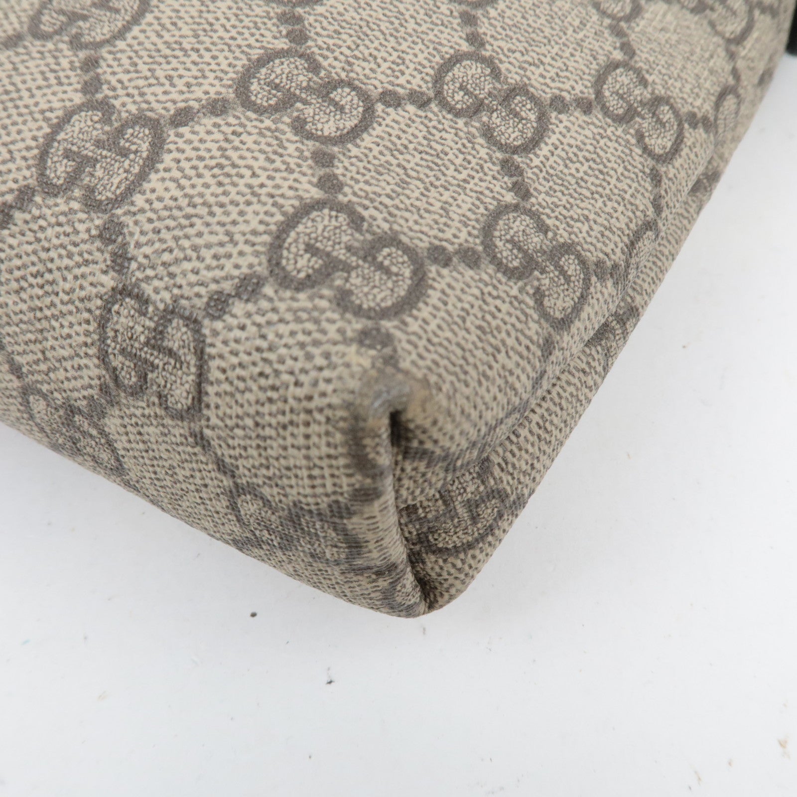 GUCCI Sherry GG Supreme Shoulder Bag Beige Black 471454