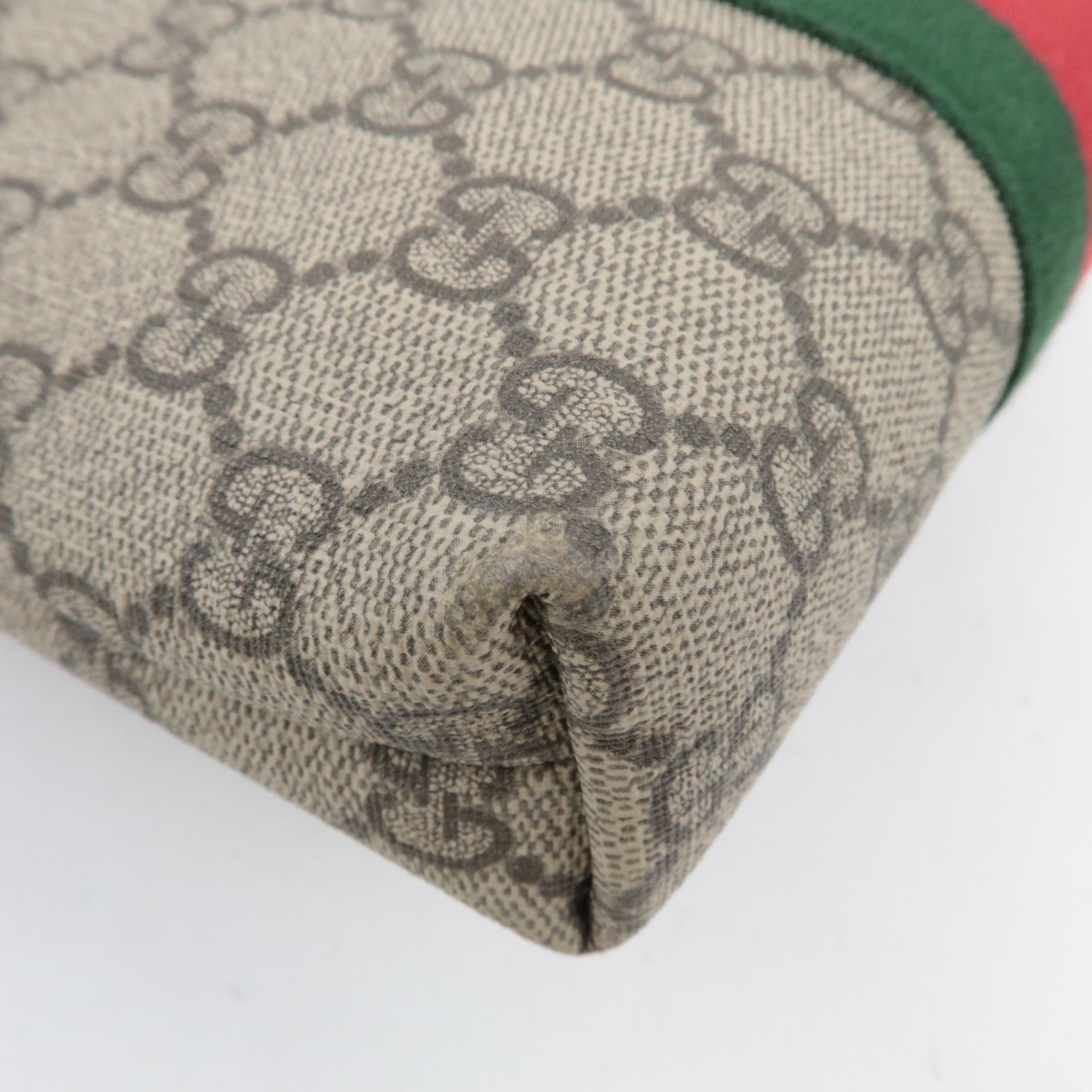 GUCCI Sherry GG Supreme Shoulder Bag Beige Black 471454