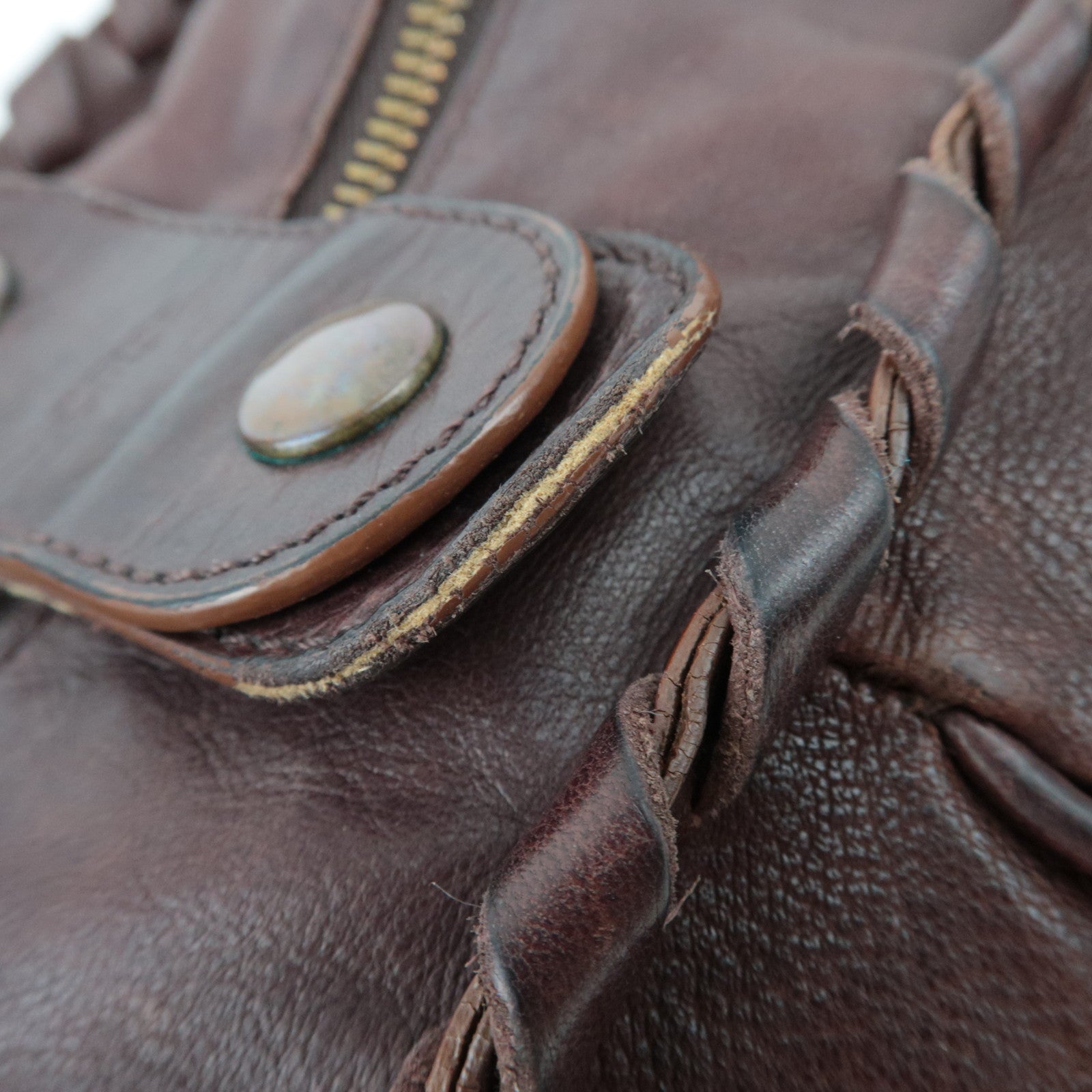 Chloe Silverado Leather Handbag Brown