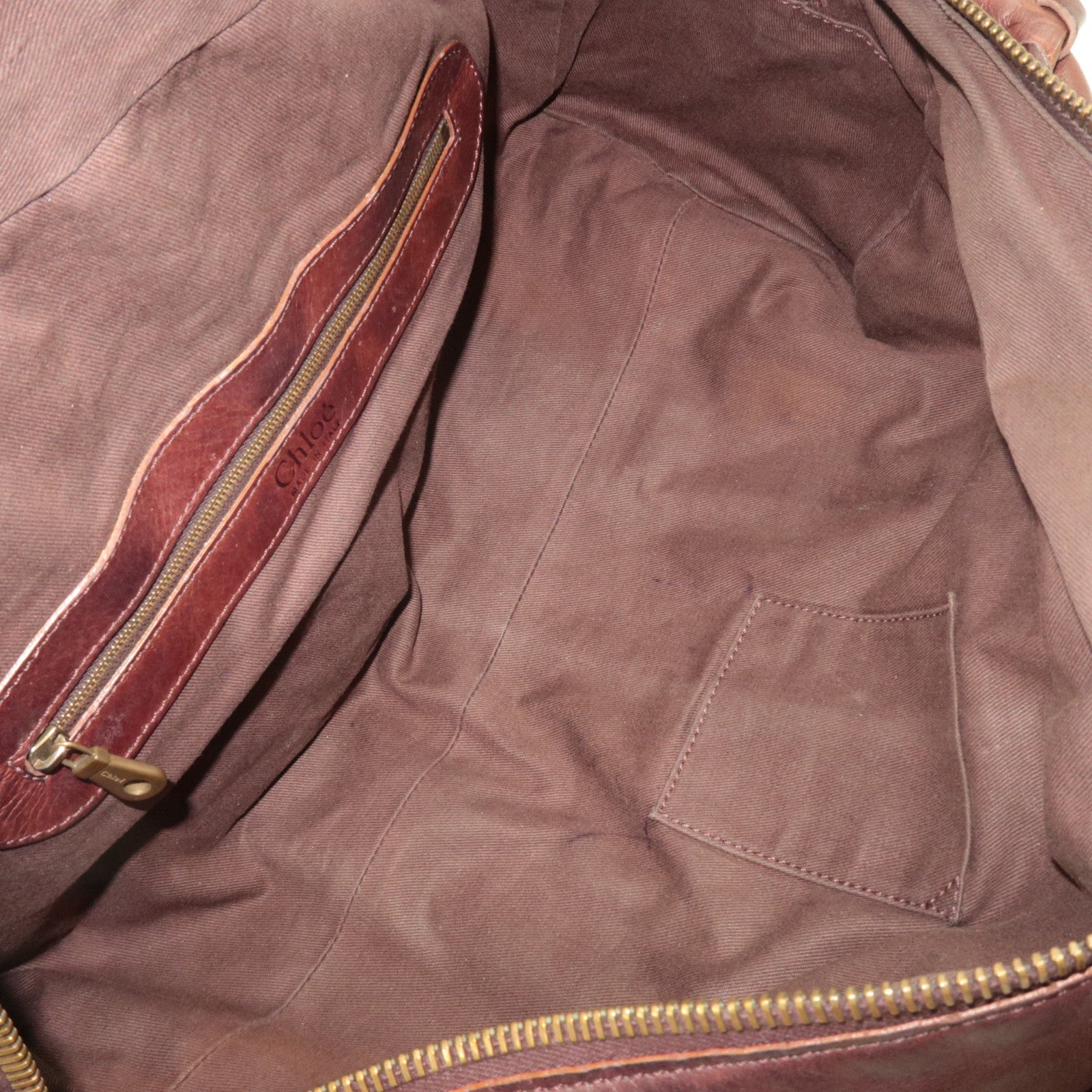 Chloe Silverado Leather Handbag Brown