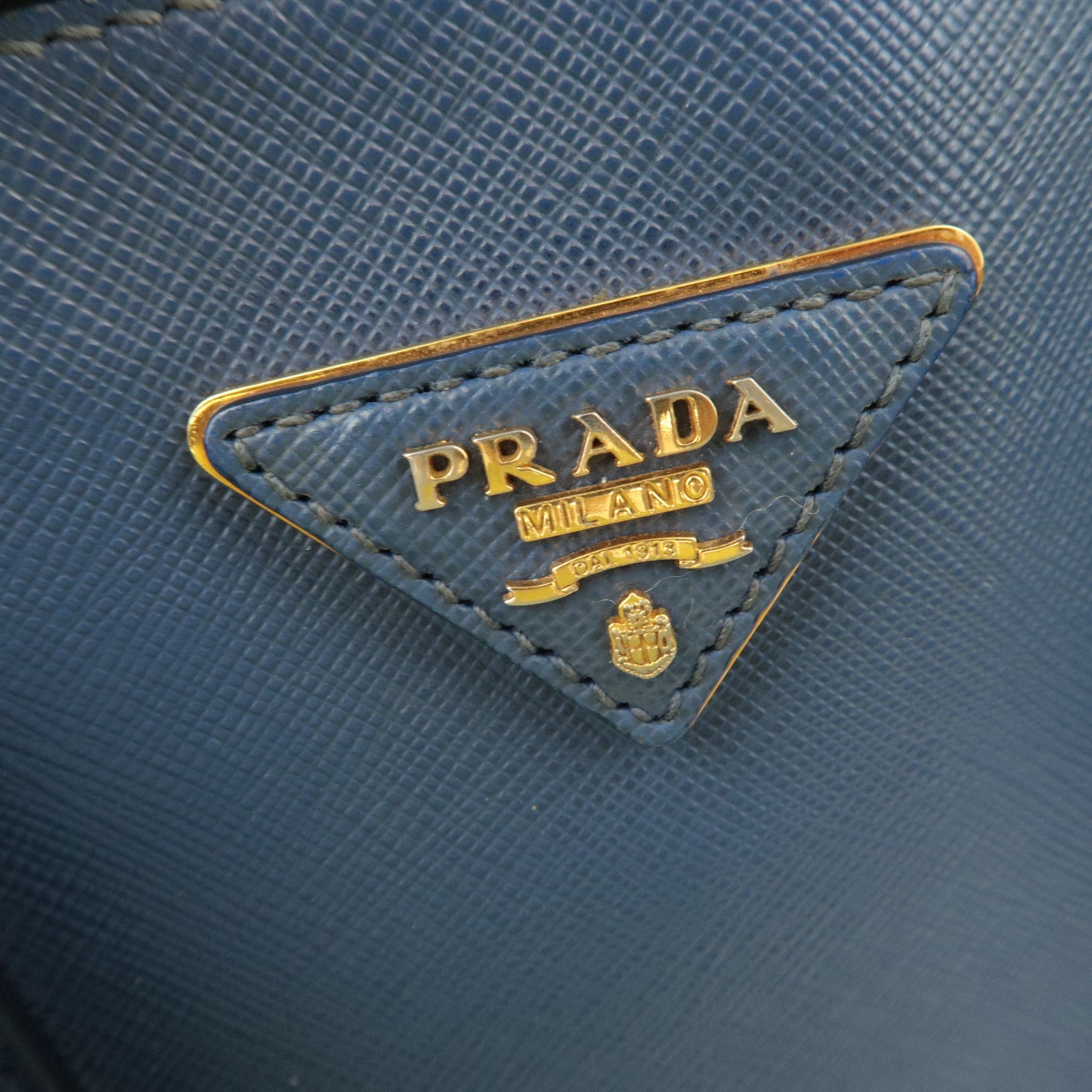 PRADA Saffiano Leather Handbag Blue