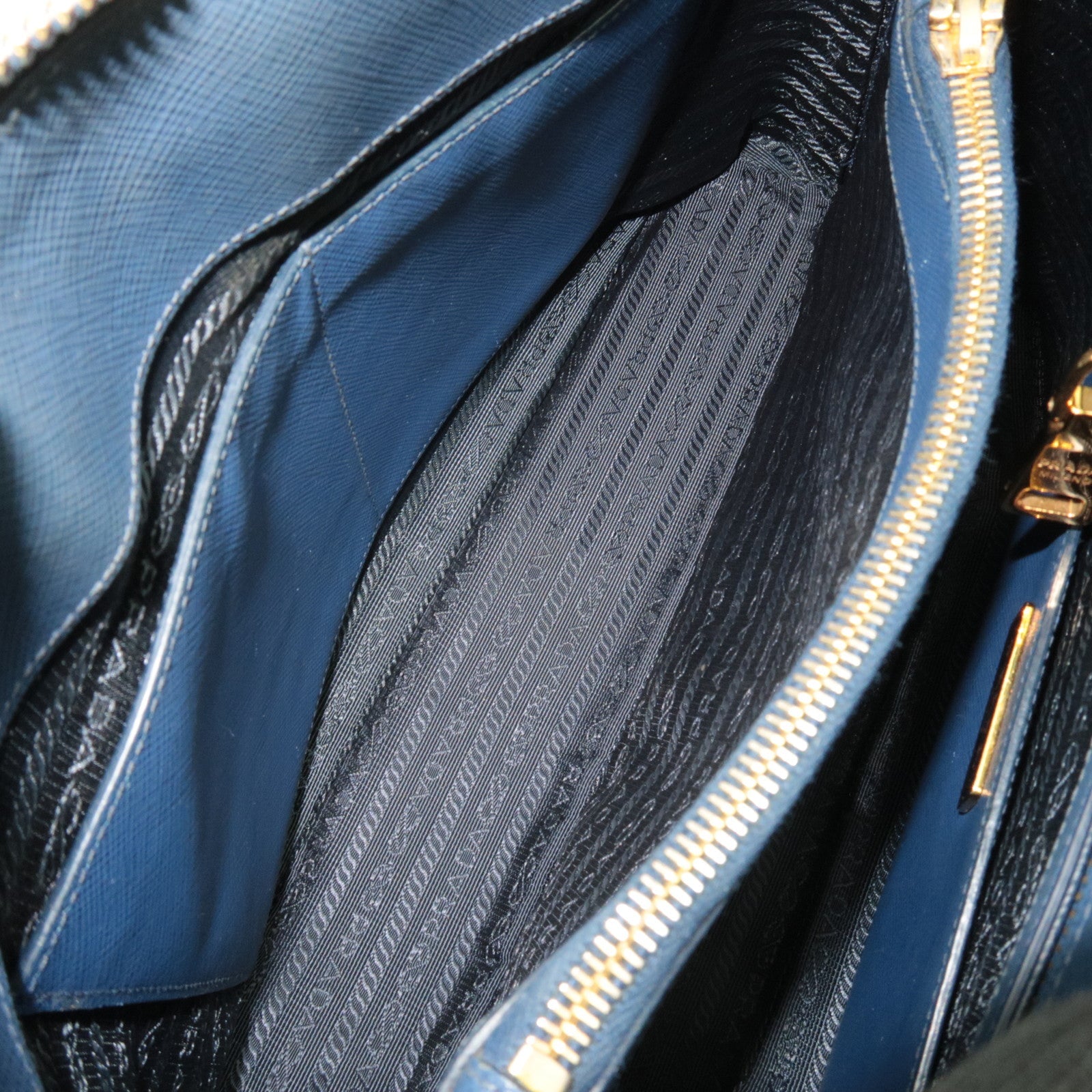 PRADA Saffiano Leather Handbag Blue