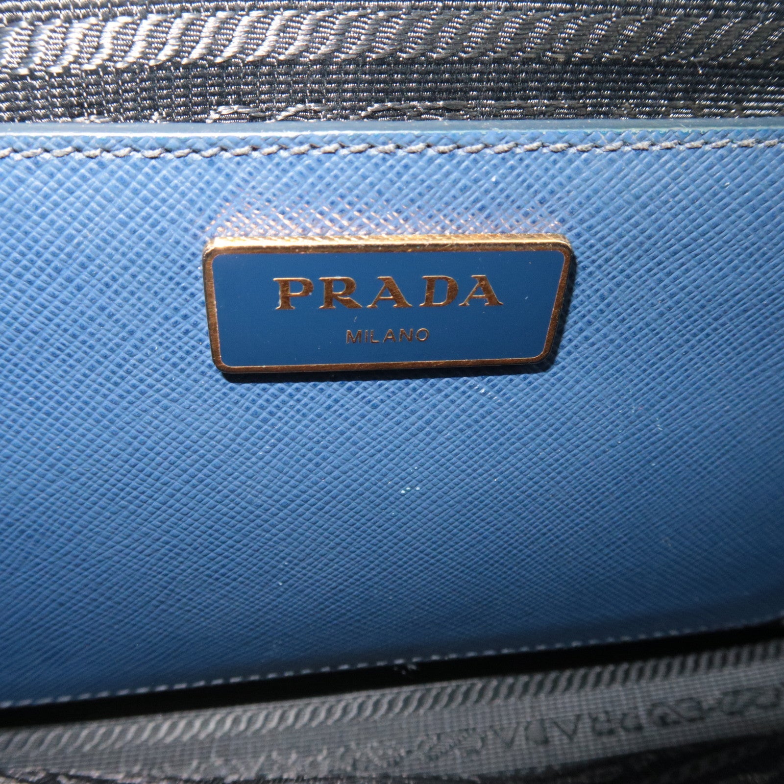 PRADA Saffiano Leather Handbag Blue