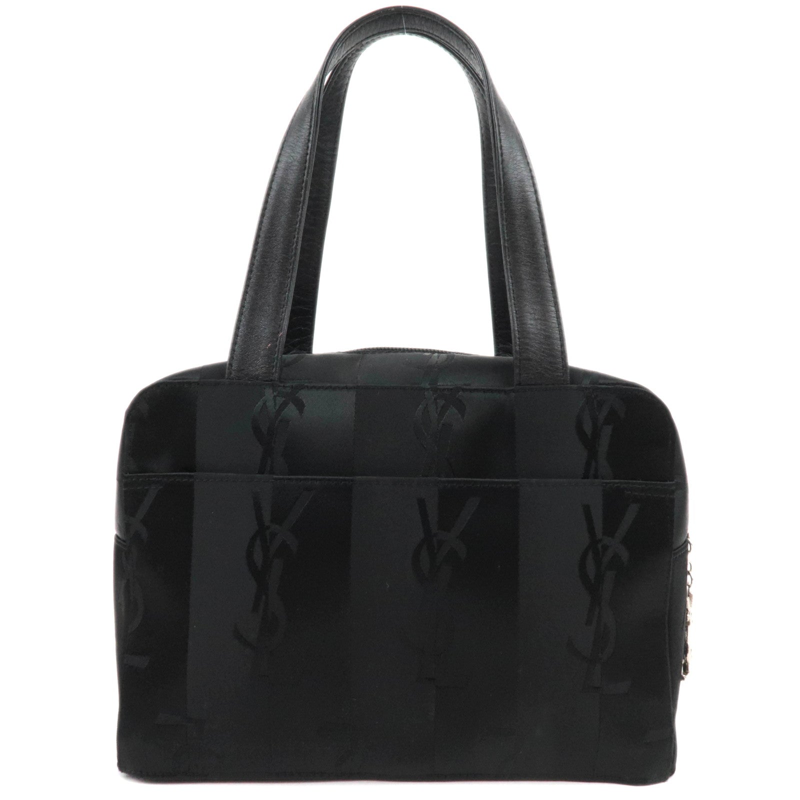 SAINT LAURENT YSL Nylon Leather Handbag Black86828