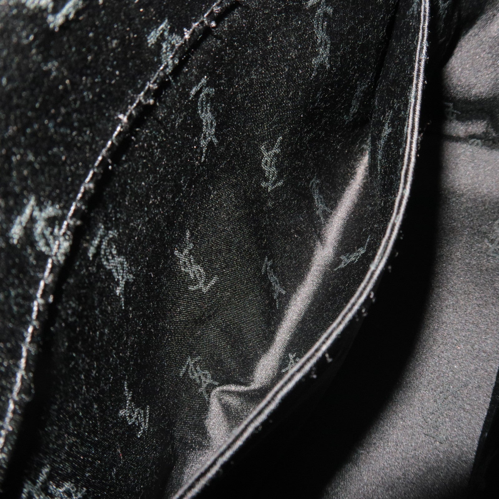 SAINT LAURENT YSL Nylon Leather Handbag Black