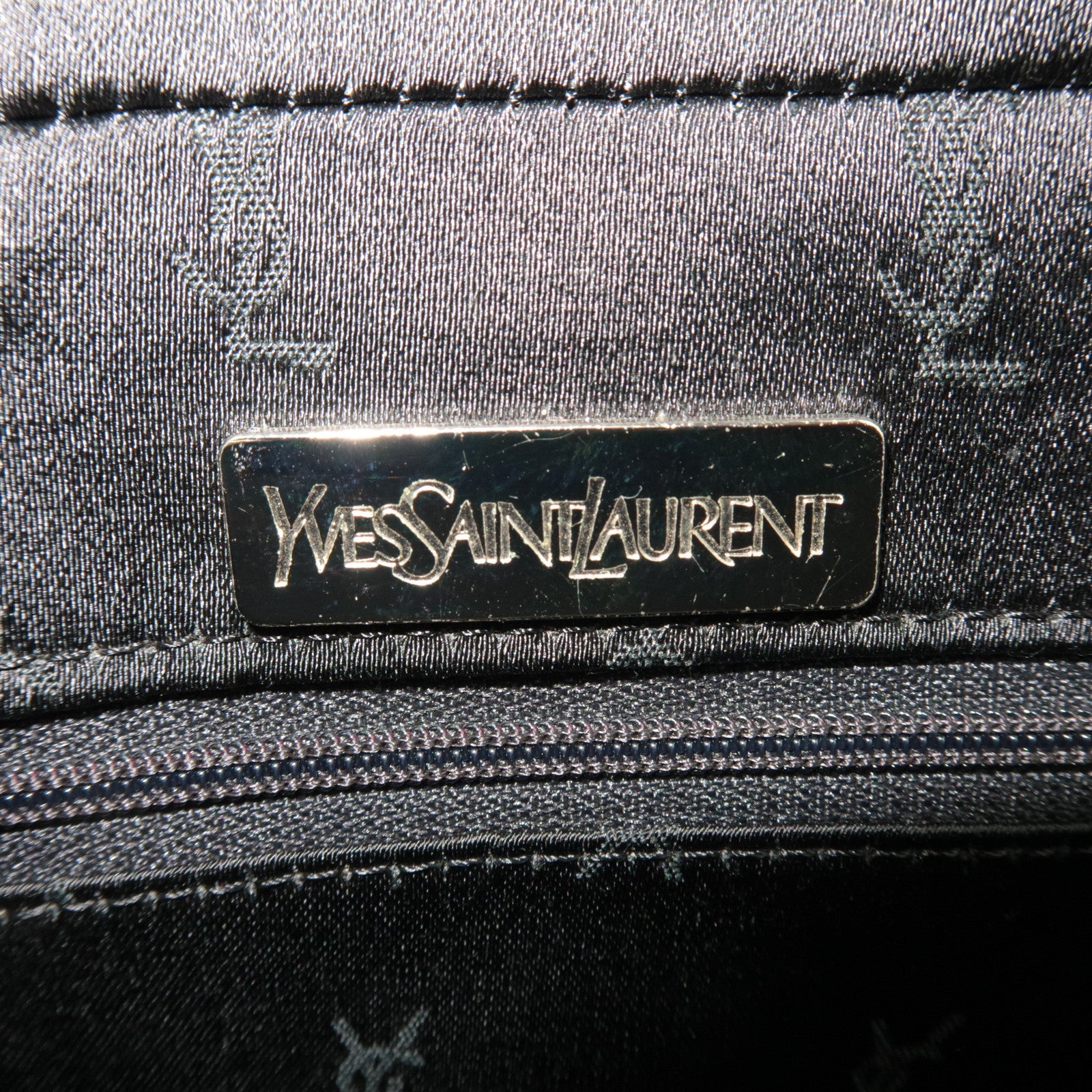 SAINT LAURENT YSL Nylon Leather Handbag Black