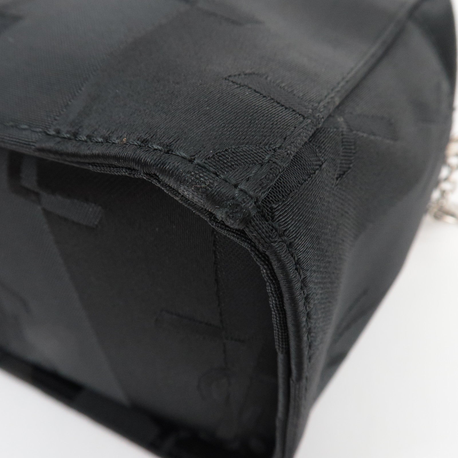 SAINT LAURENT YSL Nylon Leather Handbag Black