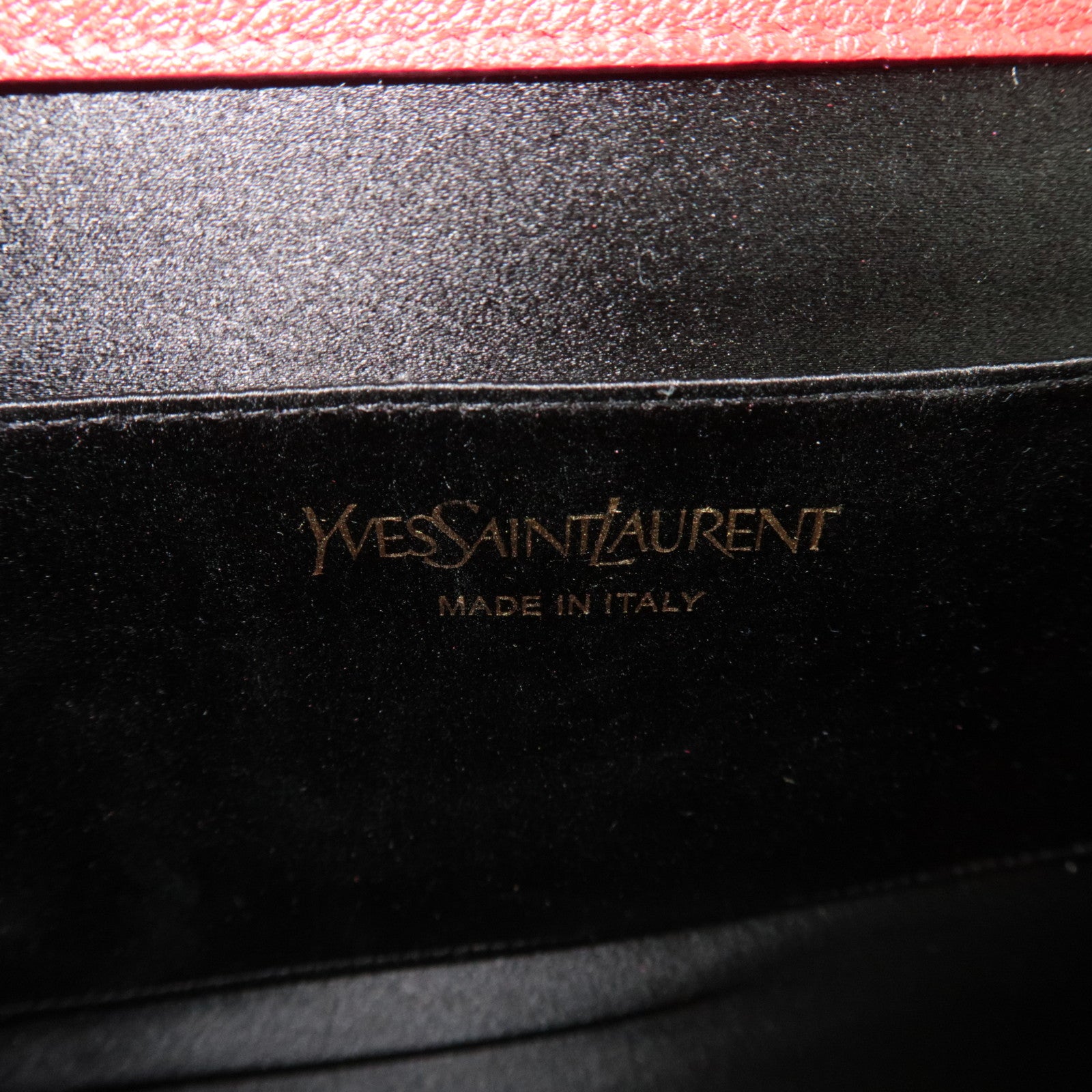 SAINT LAURENT Belle De Jour Leather Clutch Bag Red 361120