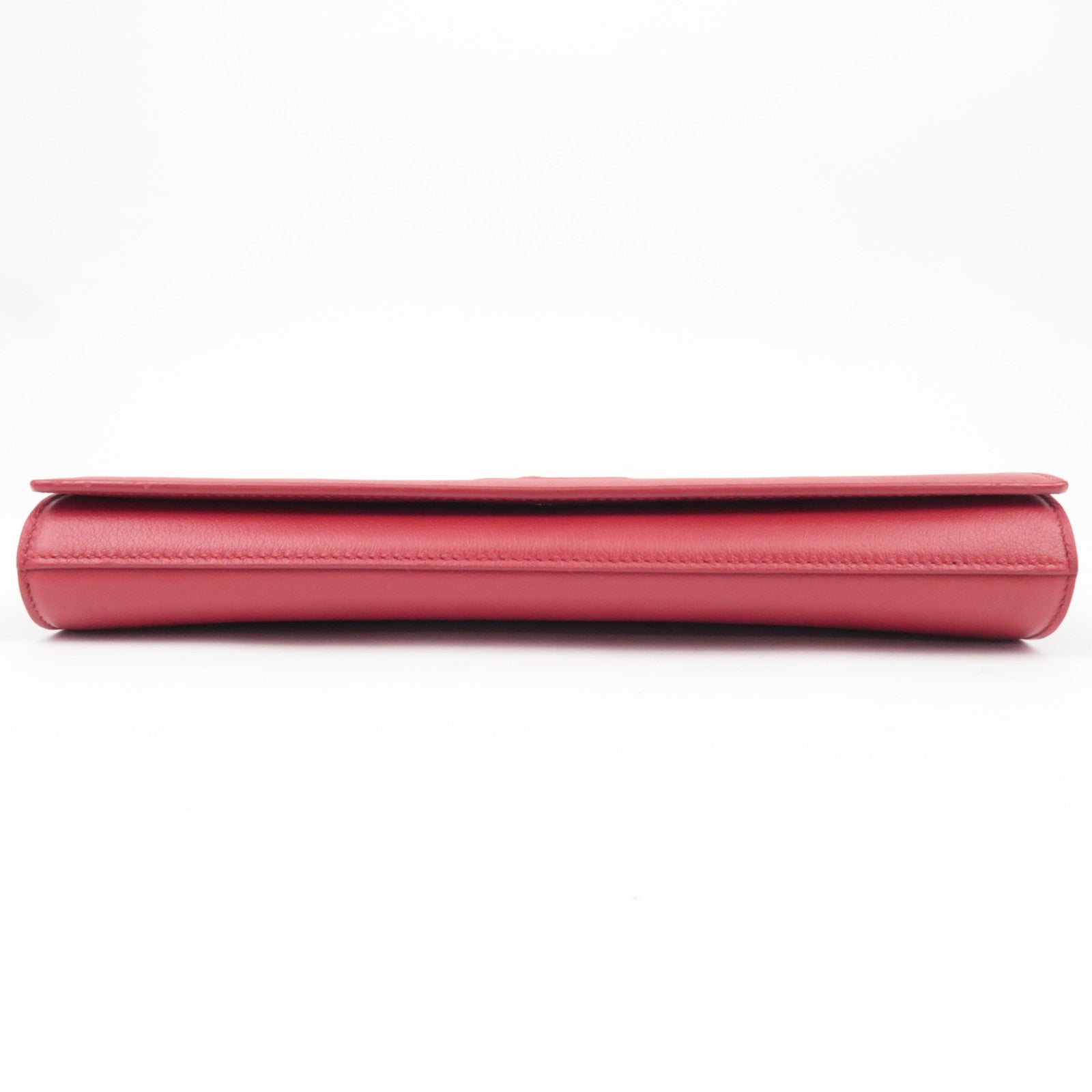 SAINT LAURENT Belle De Jour Leather Clutch Bag Red 361120