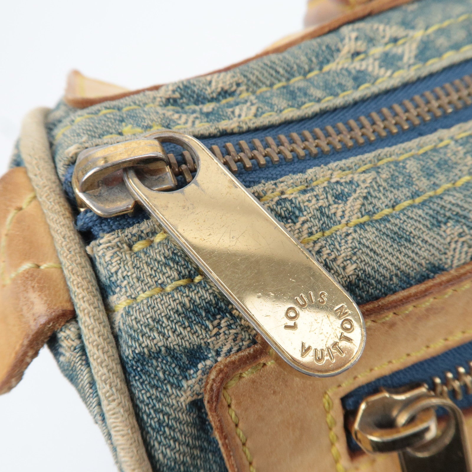 Louis Vuitton Monogram Denim Neo Speedy Handbag Blue M95019