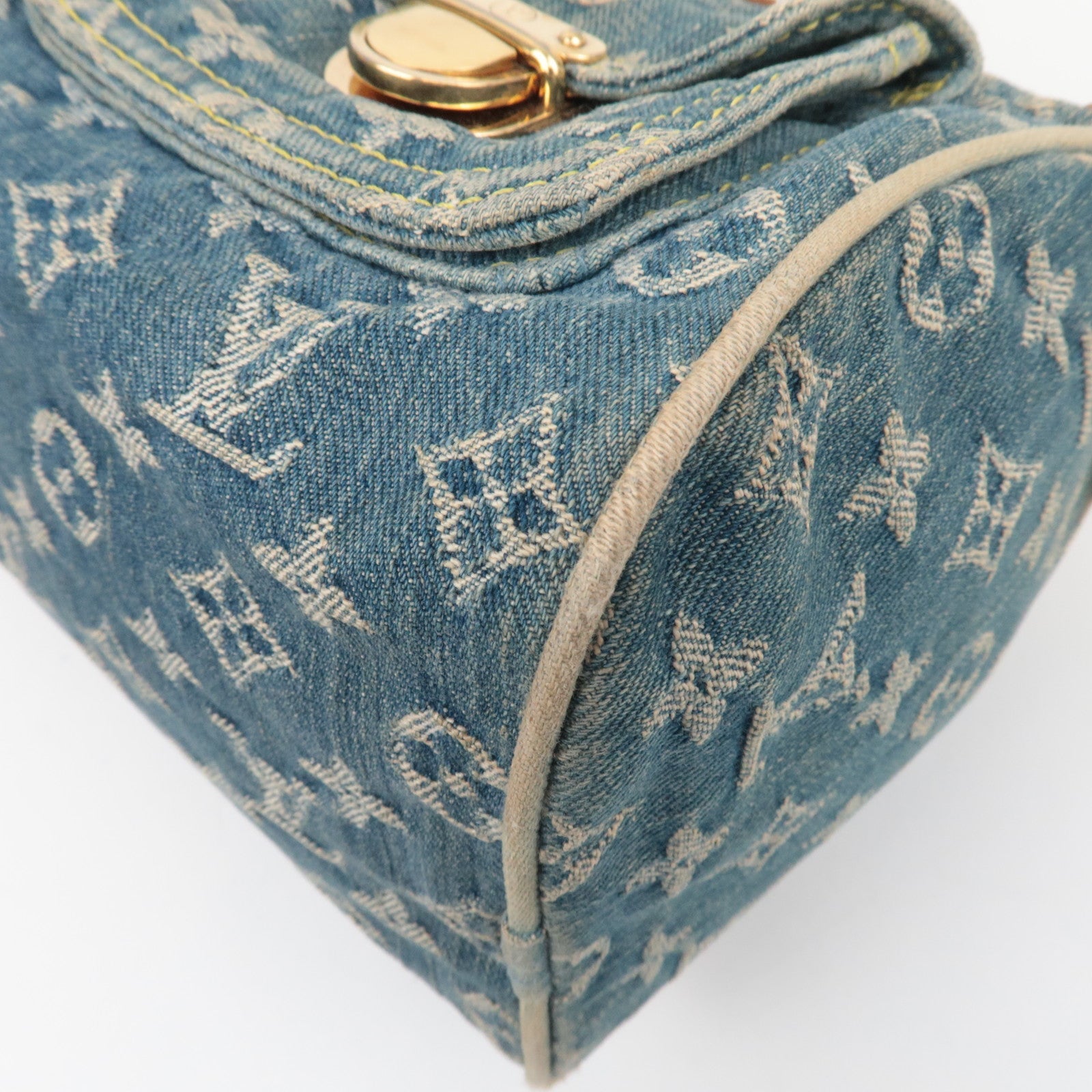 Louis Vuitton Monogram Denim Neo Speedy Handbag Blue M95019