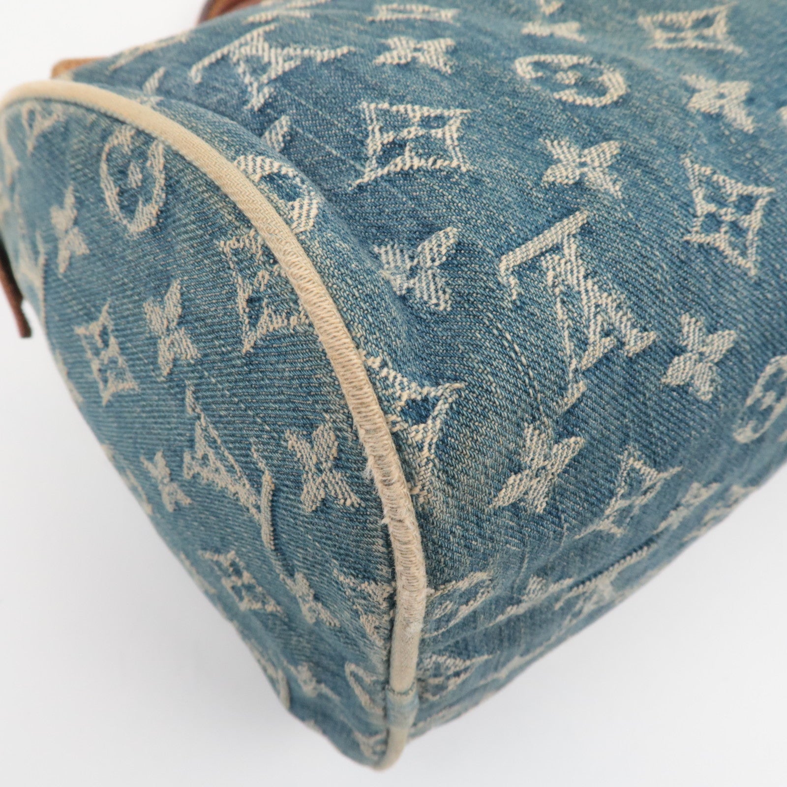 Louis Vuitton Monogram Denim Neo Speedy Handbag Blue M95019