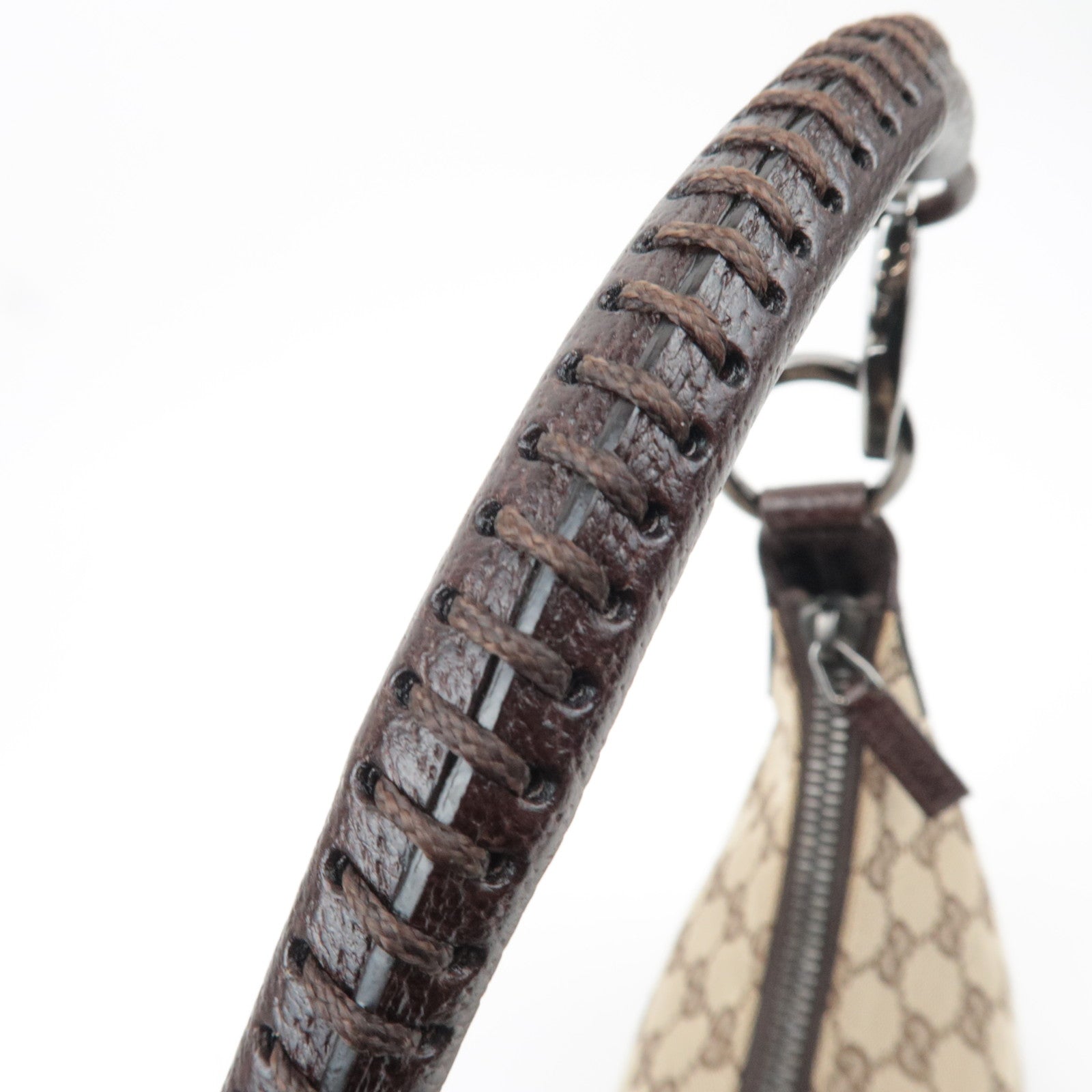 GUCCI GG Canvas Hobo Shoulder Bag Beige 115002