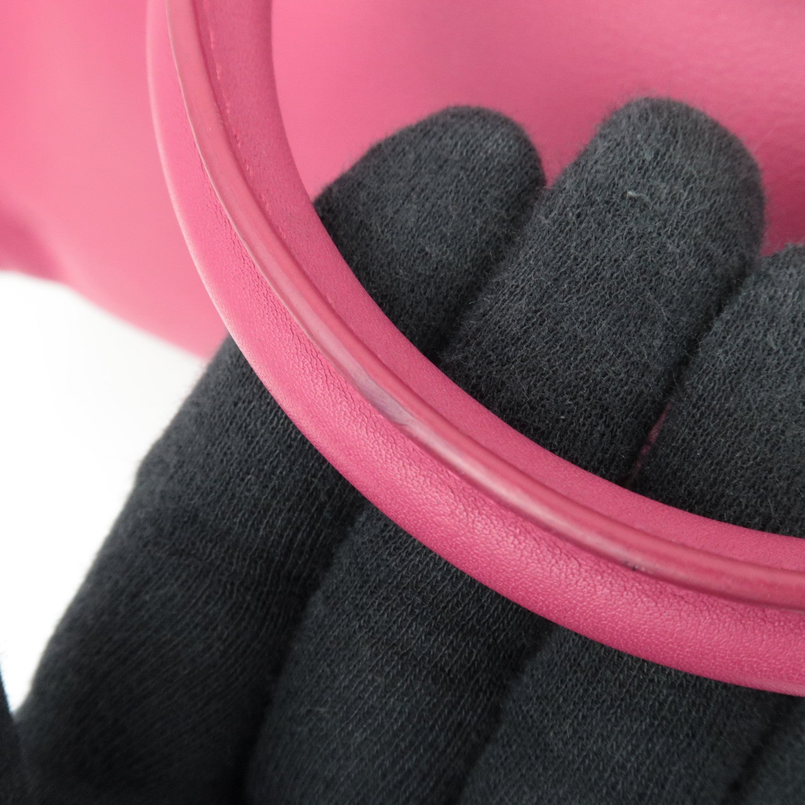 SAINT LAURENT Y Line Petit Cabas Leather 2Way Handbag Pink 311210