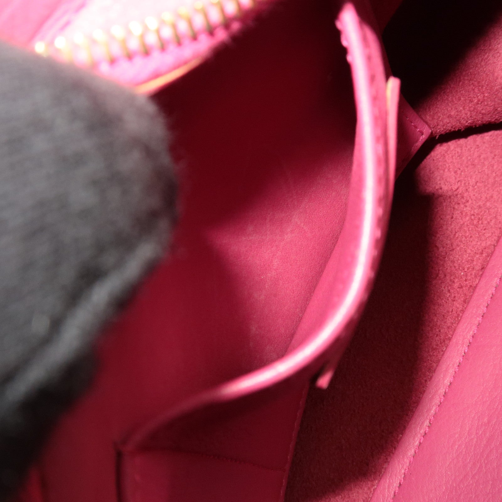 SAINT LAURENT Y Line Petit Cabas Leather 2Way Handbag Pink 311210