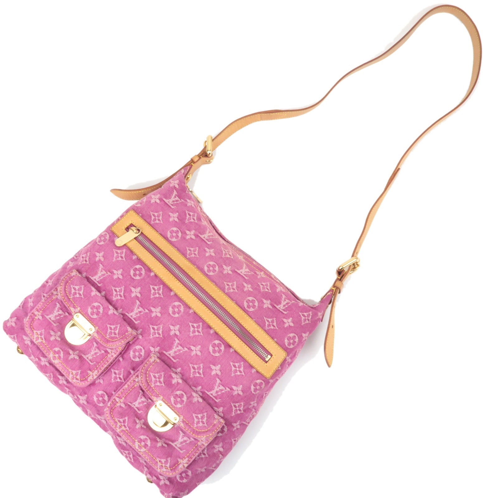 Louis Vuitton Monogram Denim Baggy GM Shoulder Bag Pink M9521086887