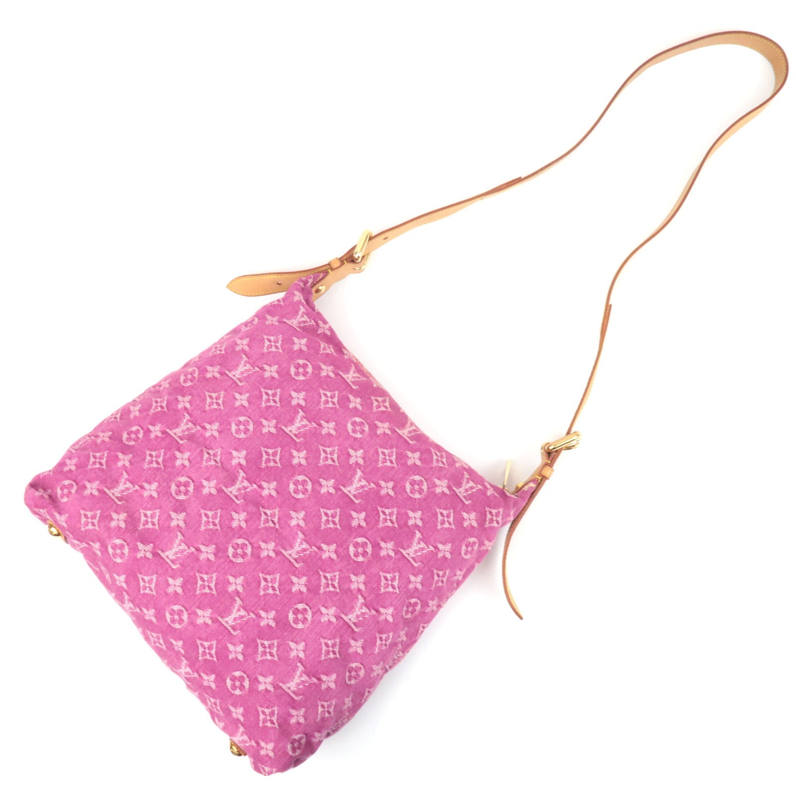 Louis Vuitton Monogram Denim Baggy GM Shoulder Bag Pink M95210
