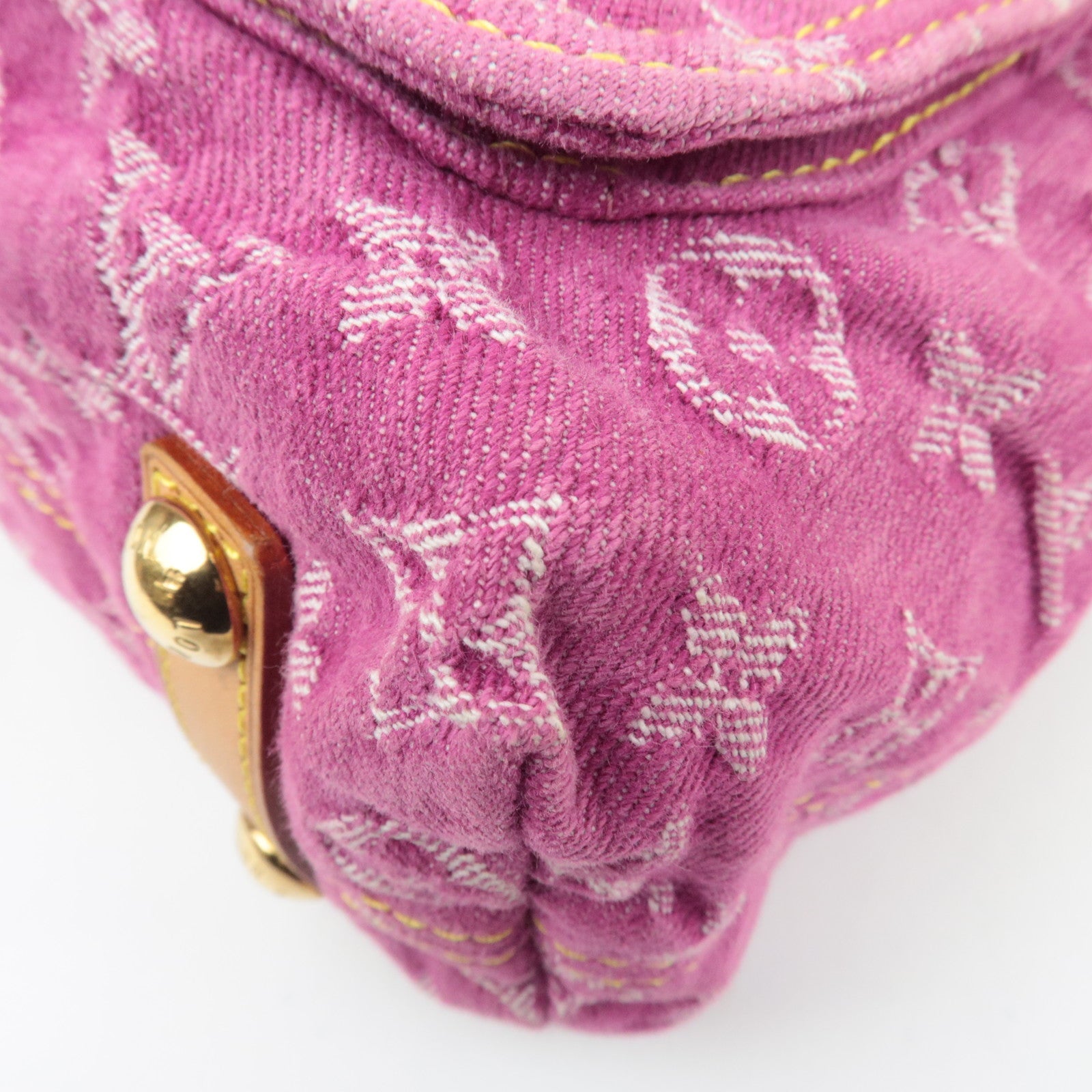 Louis Vuitton Monogram Denim Baggy GM Shoulder Bag Pink M95210