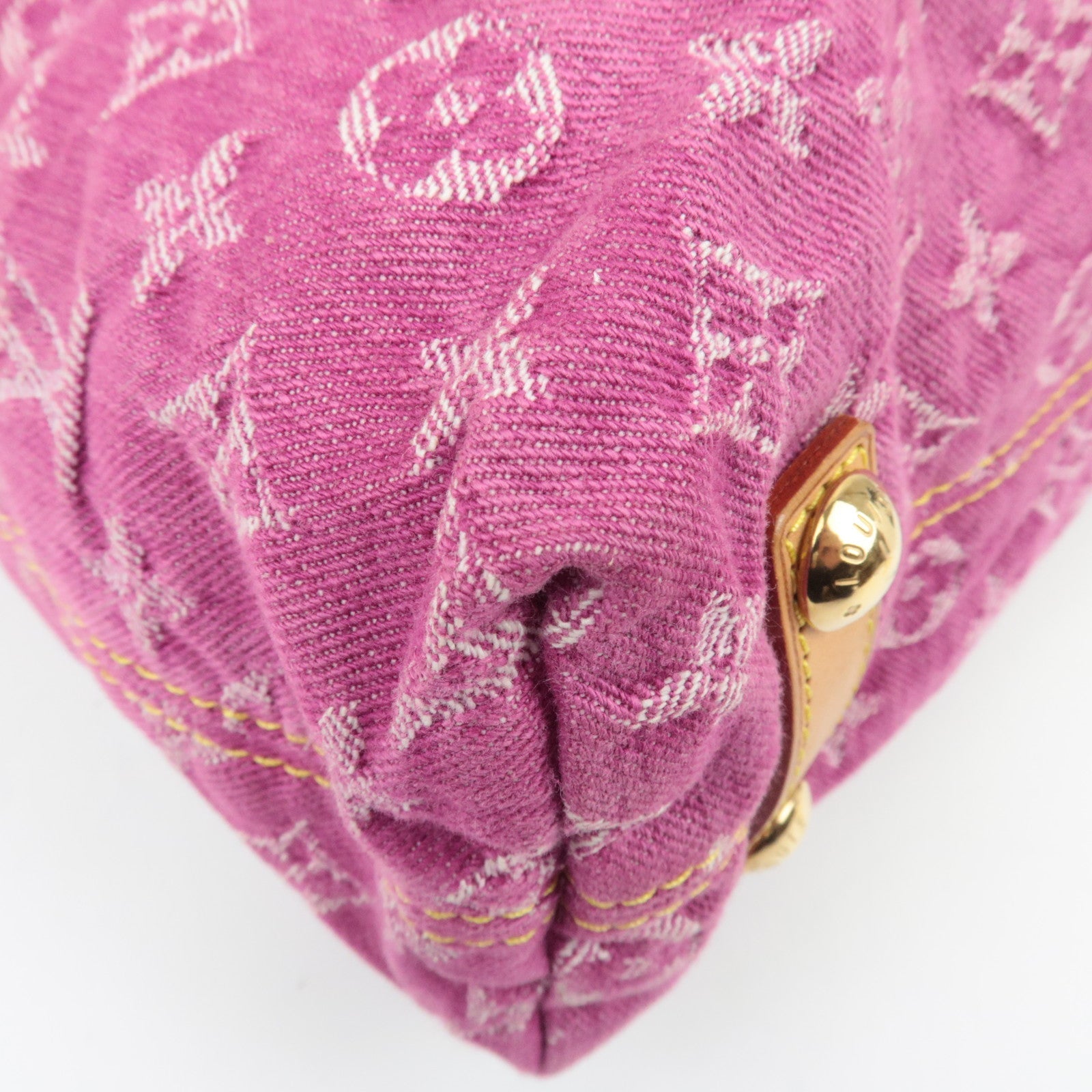 Louis Vuitton Monogram Denim Baggy GM Shoulder Bag Pink M95210