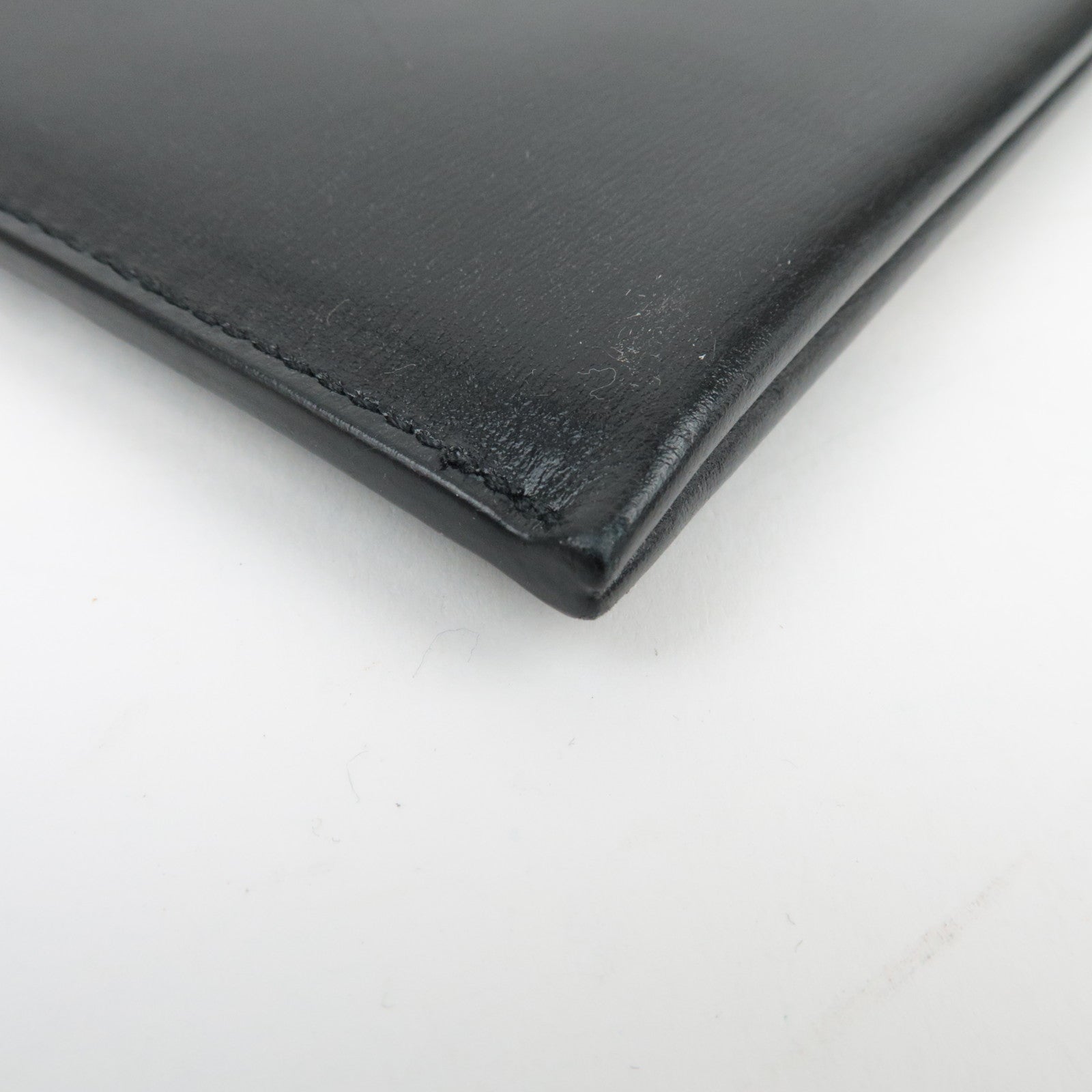 SAINT LAURENT Leather Clutch Bag Black 607779